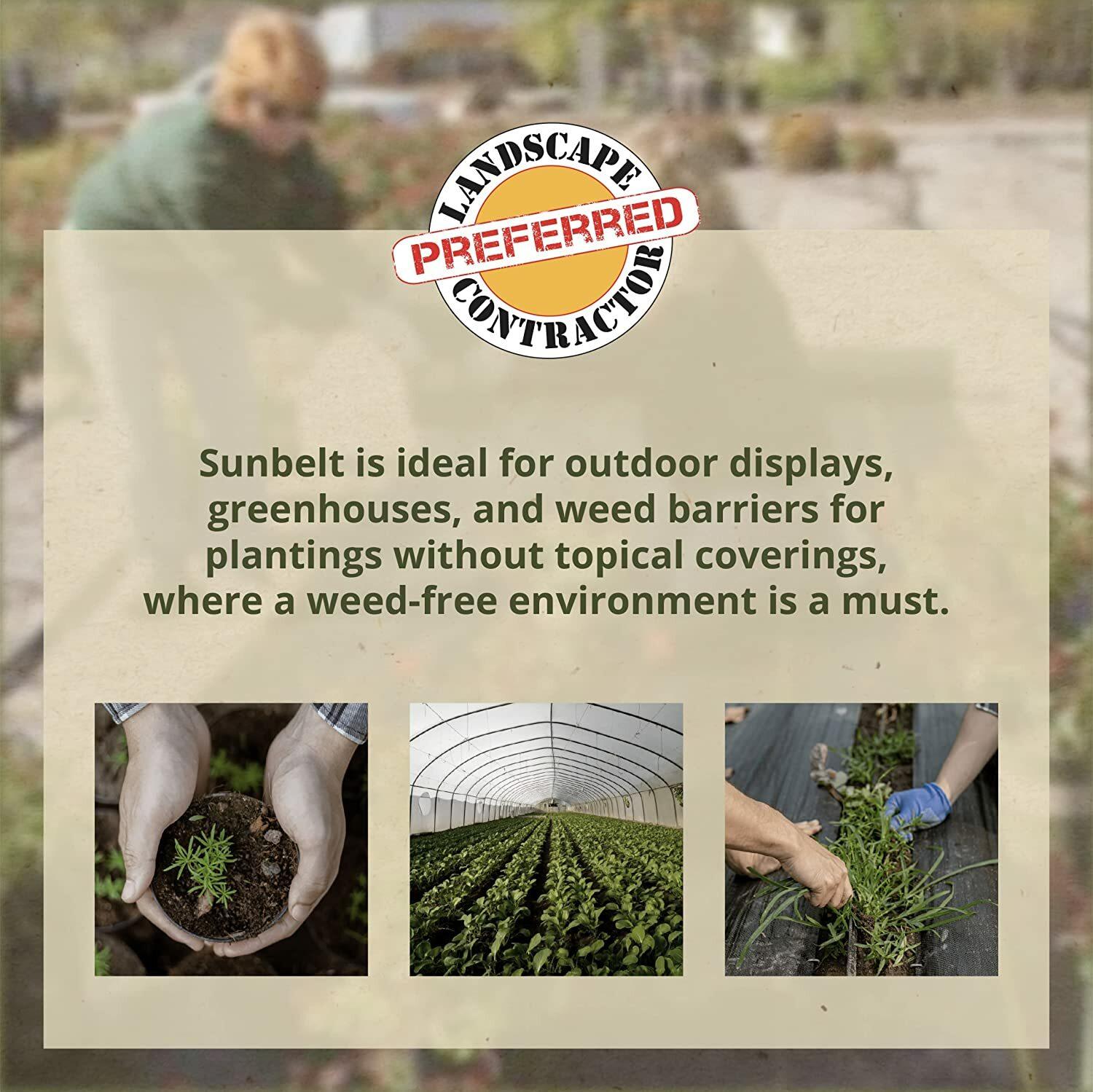 DeWitt Sunbelt Woven Weed Barrier Landscape Fabric Ground Cover (Set of 2)