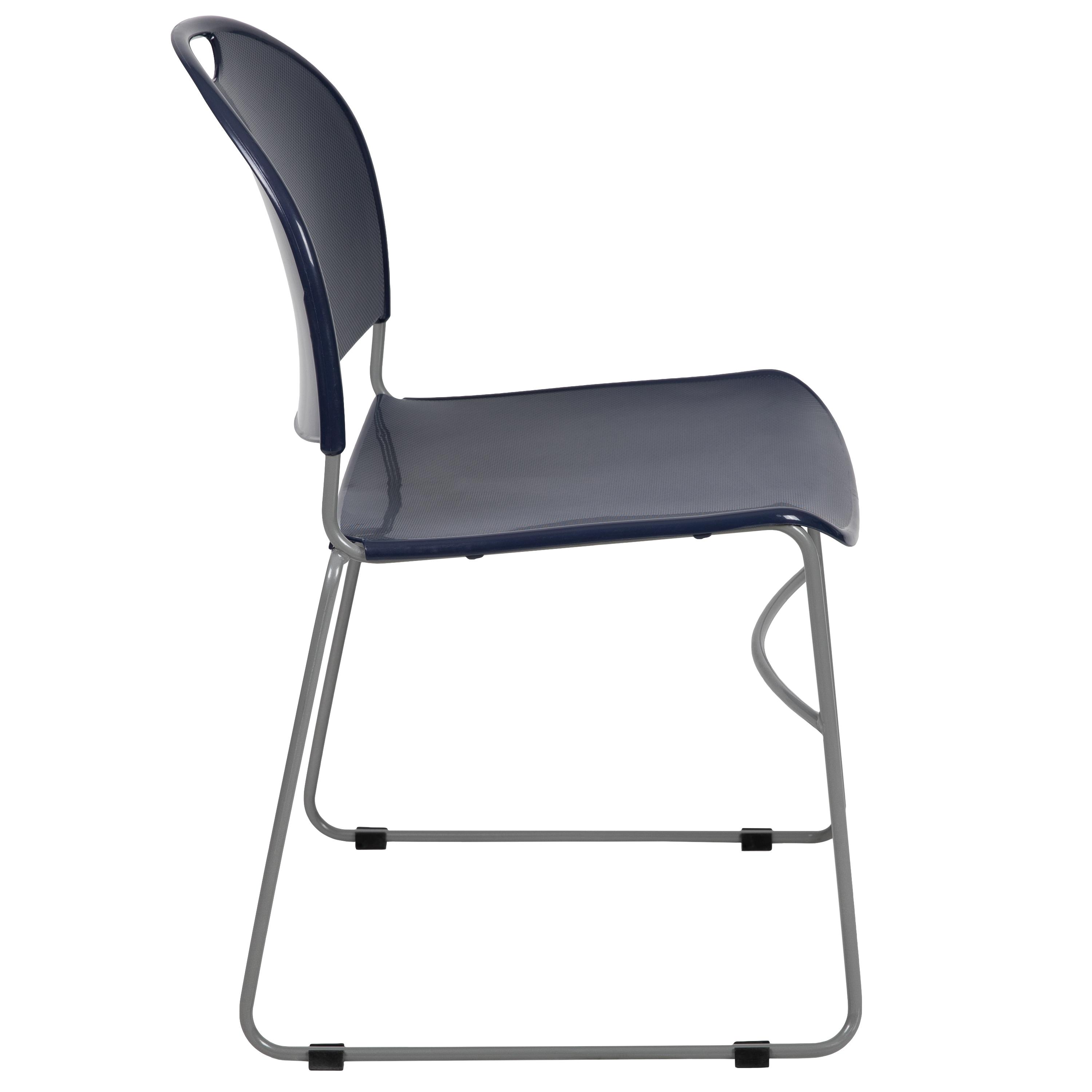 Gaea 880 lb. Capacity Ultra-Compact Stack Chair with Metal Frame (Set of 5)