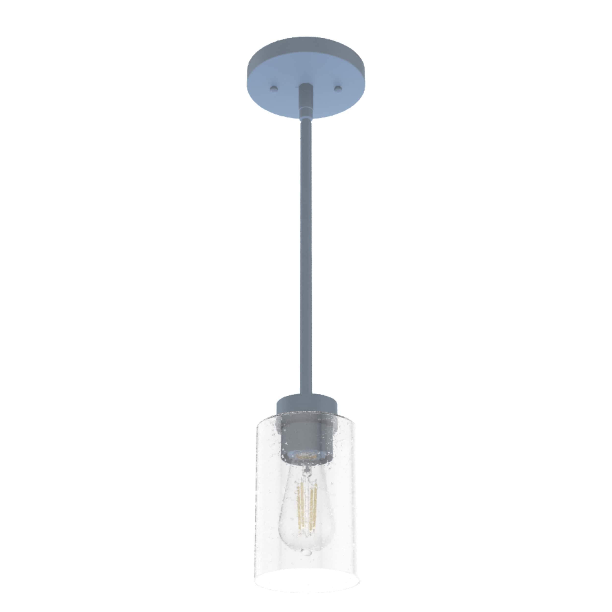 Hunter Fan Hartland Farmhouse 1-Light Ceiling Mount Pendant Lights, Indigo Blue