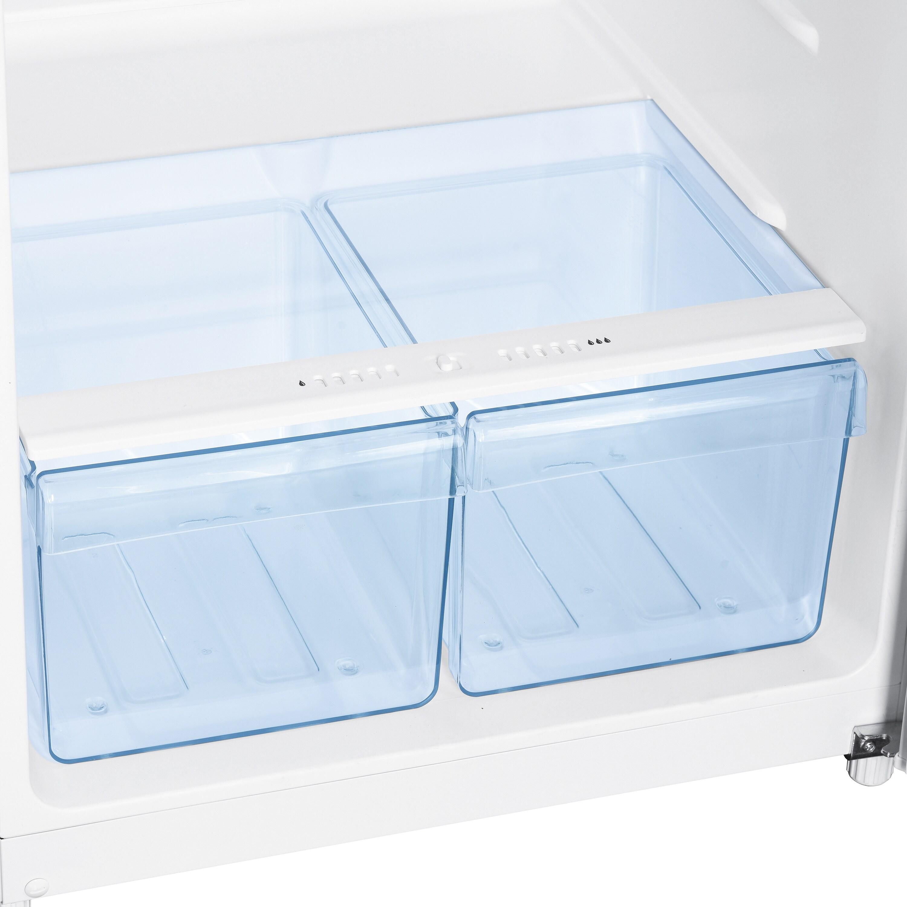 Compact White Energy Star Bottom Freezer Refrigerator