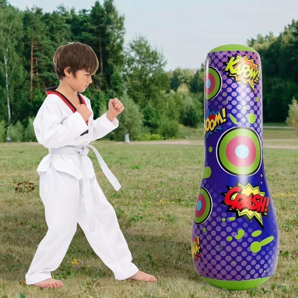 Joyfy 2 Pack Punching Bag for Kids,47 Inches Double-sided Inflatable Bop Bag With Bounce-back Action for Toddler