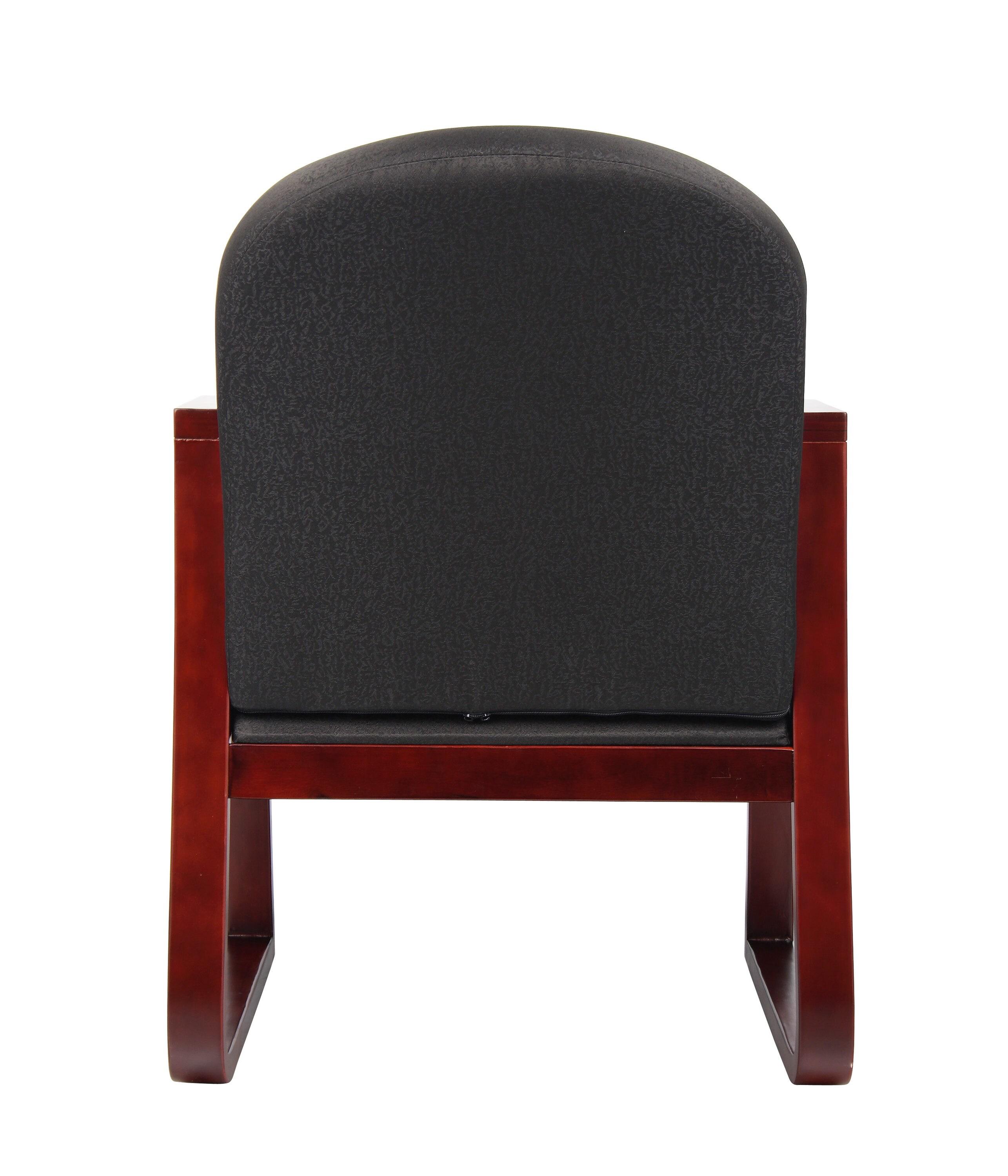 Boss Office Products Black Sled Base Reception Chair