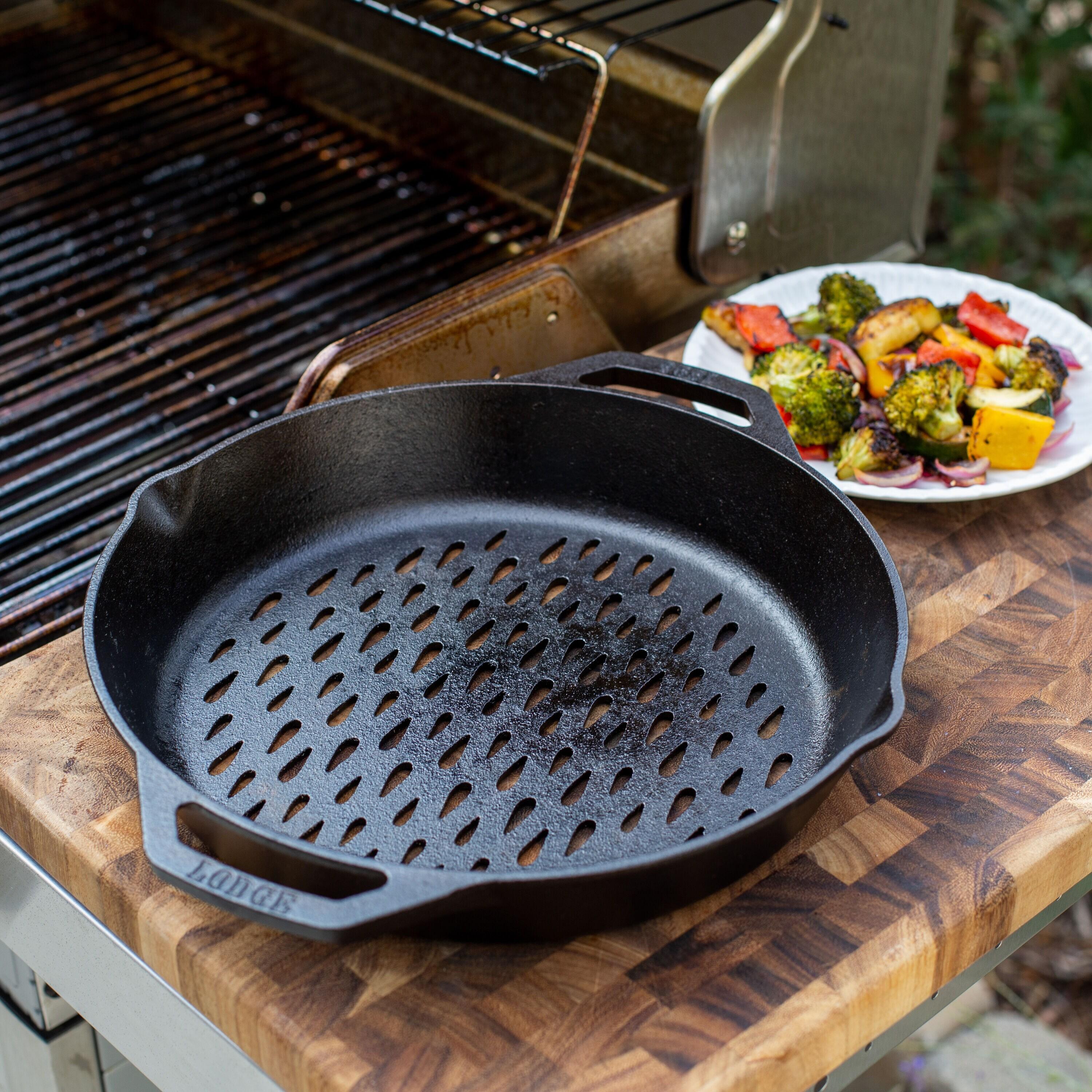 Lodge 12 Inch Dual Handle Grill Basket