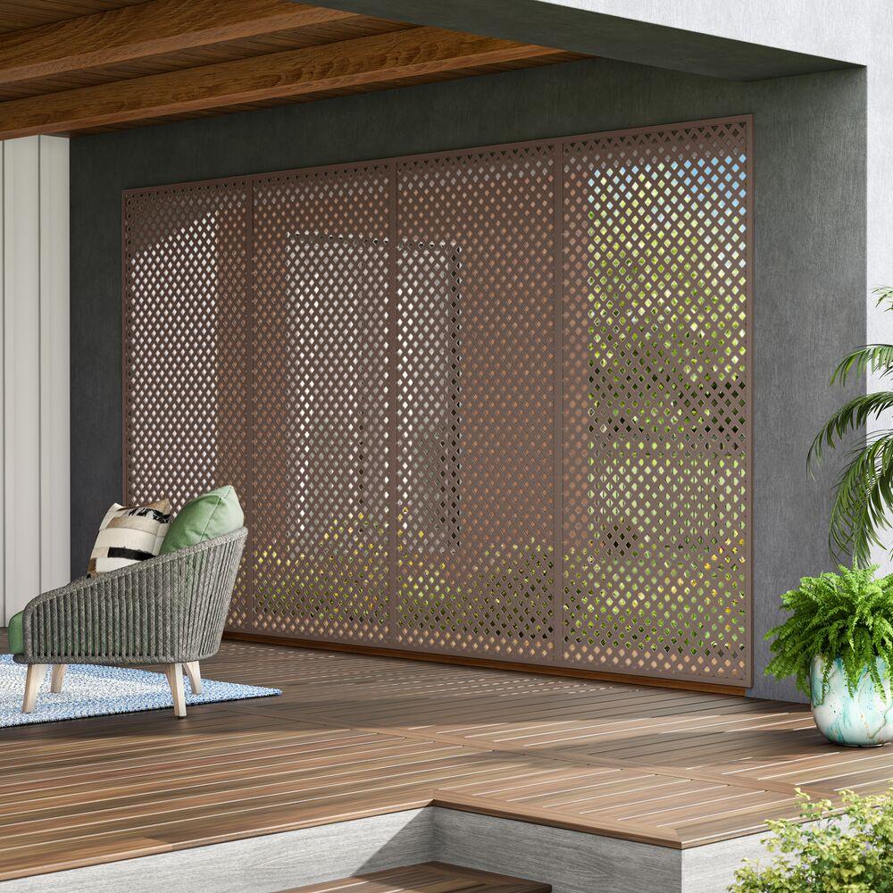 96" H x 48" W Vinyl Diamond Privacy Lattice Panel