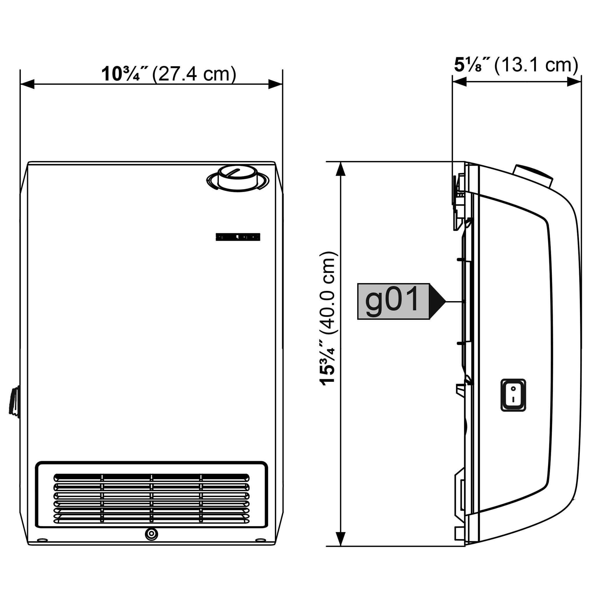 Stiebel Eltron Ck 150-1 Trend Komfort 15" X 11" 200 Sq Ft 5118 BTU 120 Volt Electric Wall