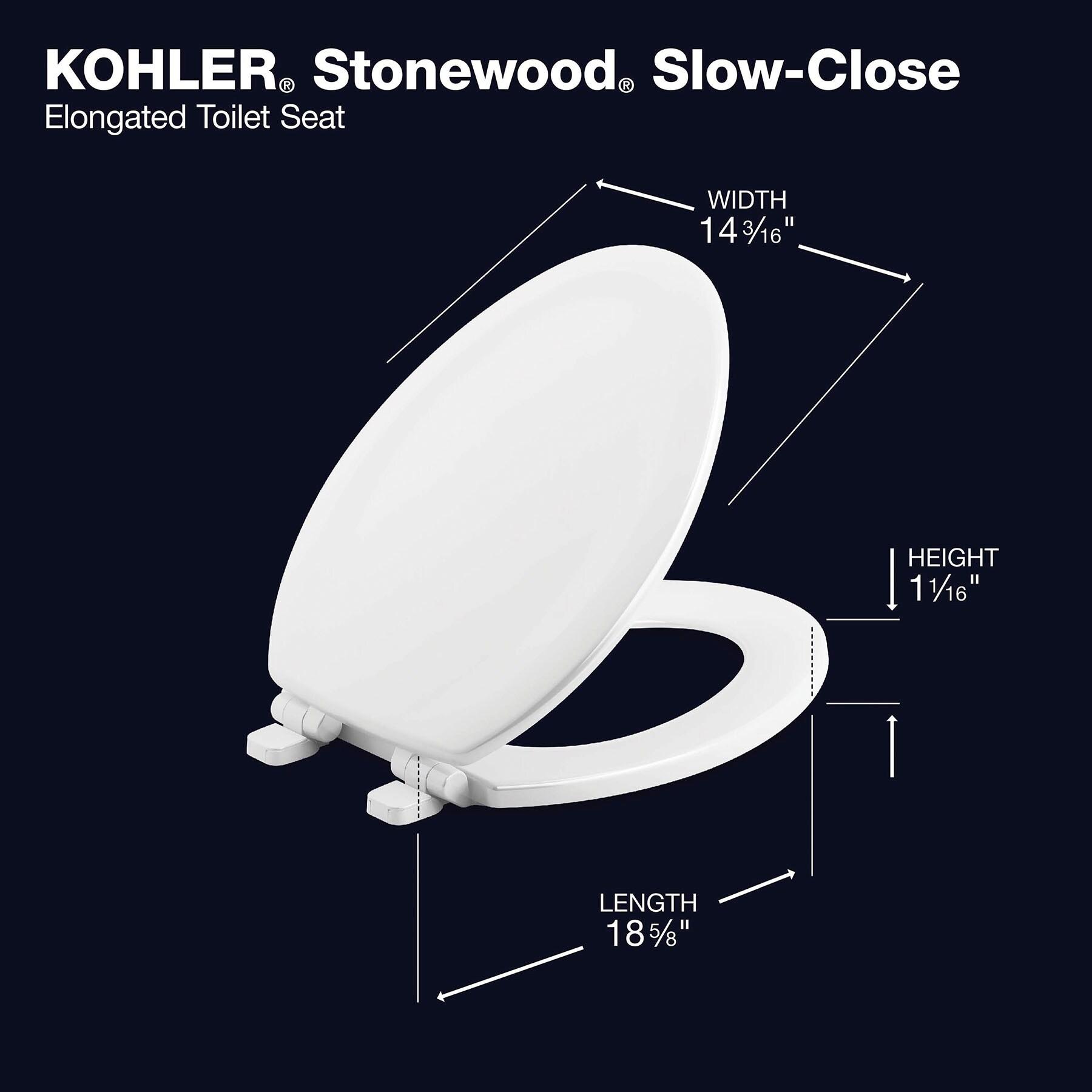 Stonewood Quiet-Close Compression-Molded Wood Toilet Seat
