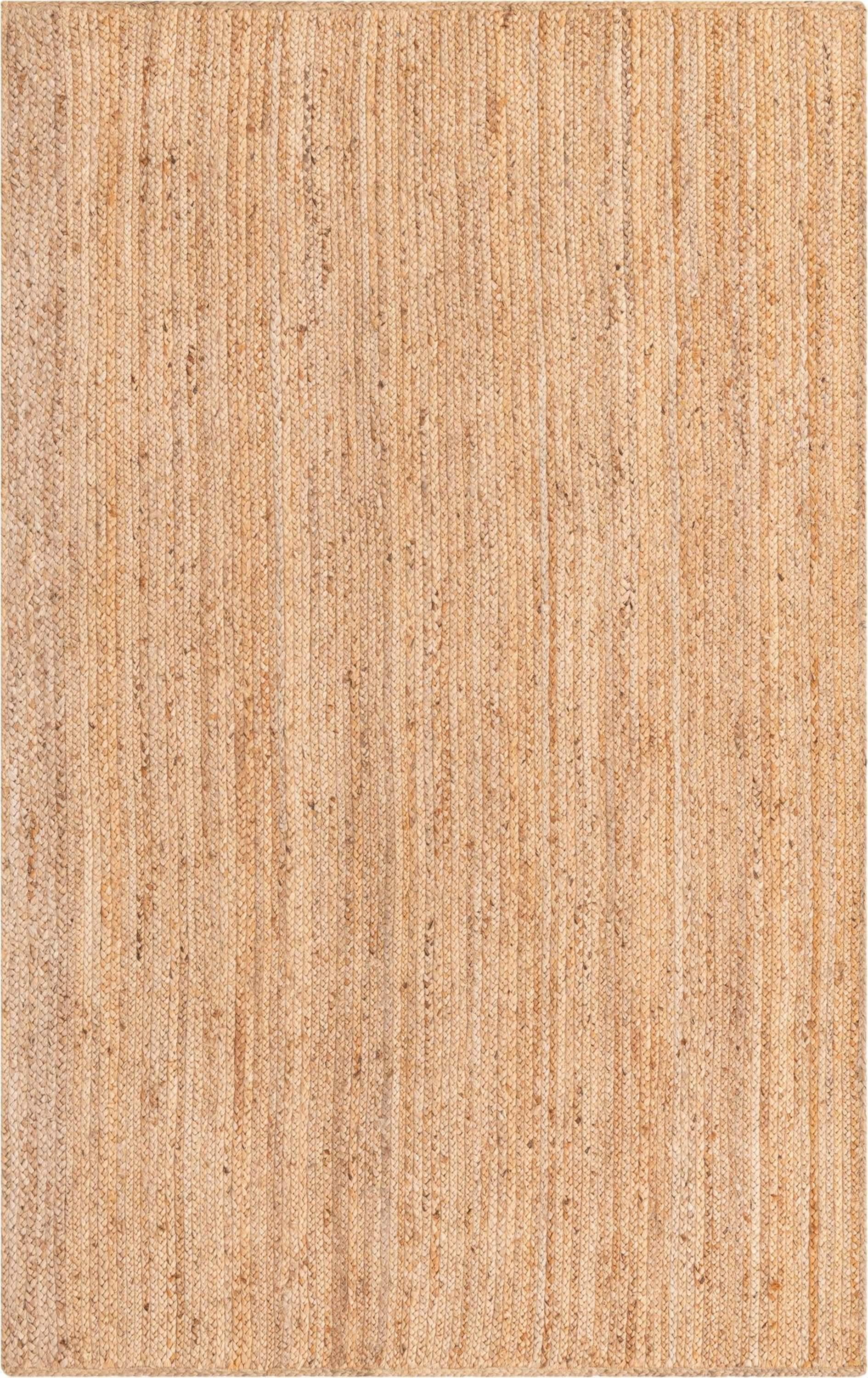 Unique Loom Braided Jute Collection Area Rug - Dhaka (5' 1" x 8' Rectangle Natural)