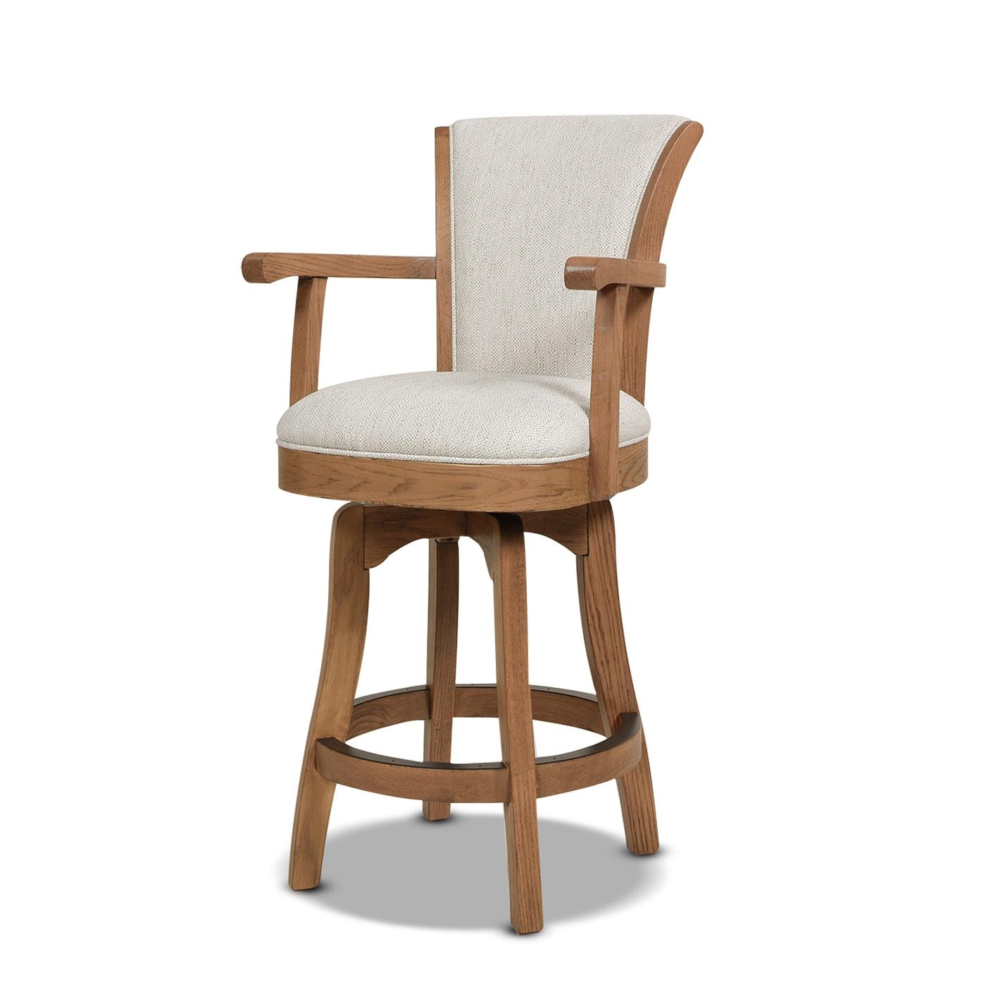 Williams 27 Swivel Counter Height Bar Stool White Pepper