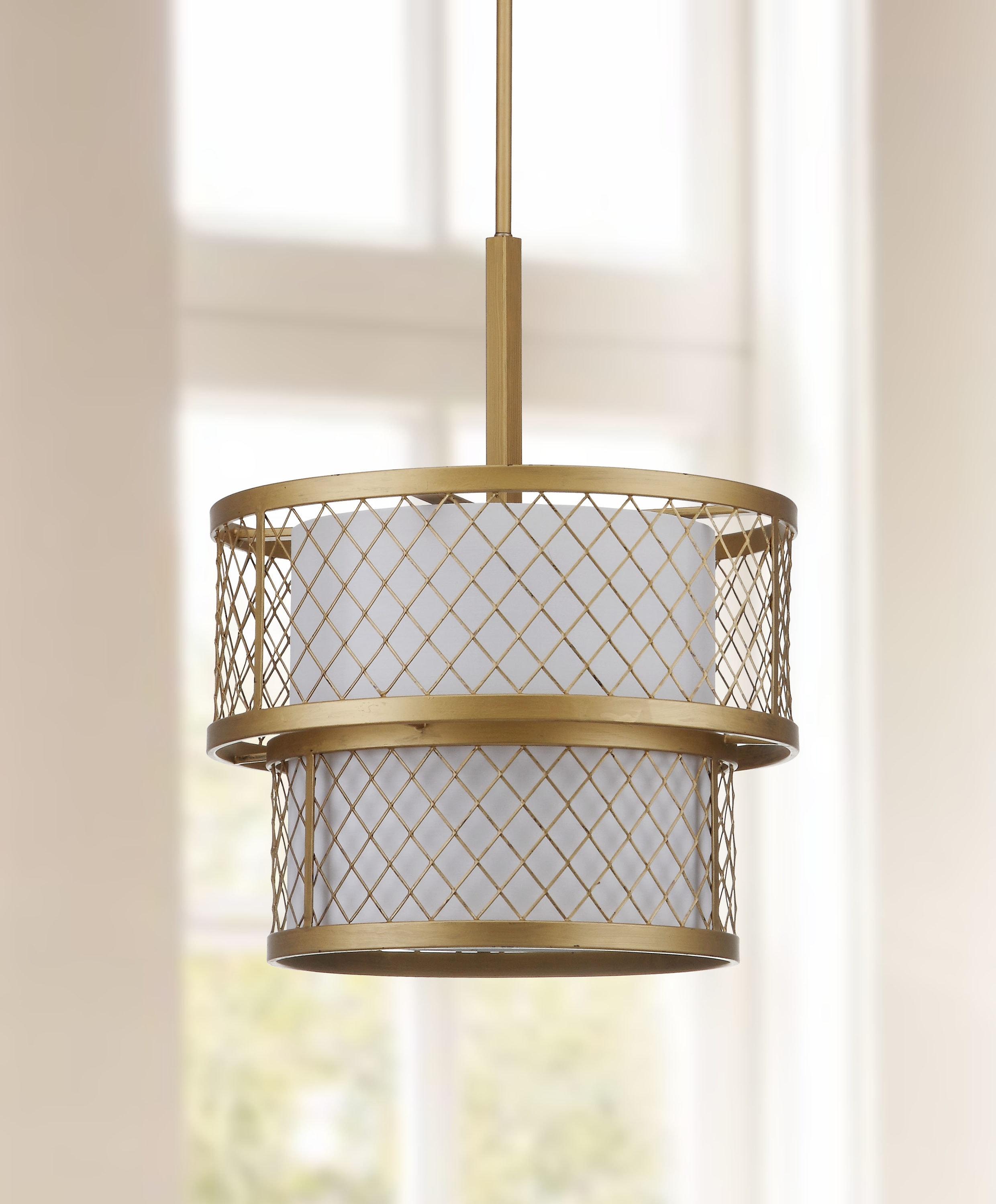 Evie Mesh Pendant Light - Antique Gold - Safavieh.