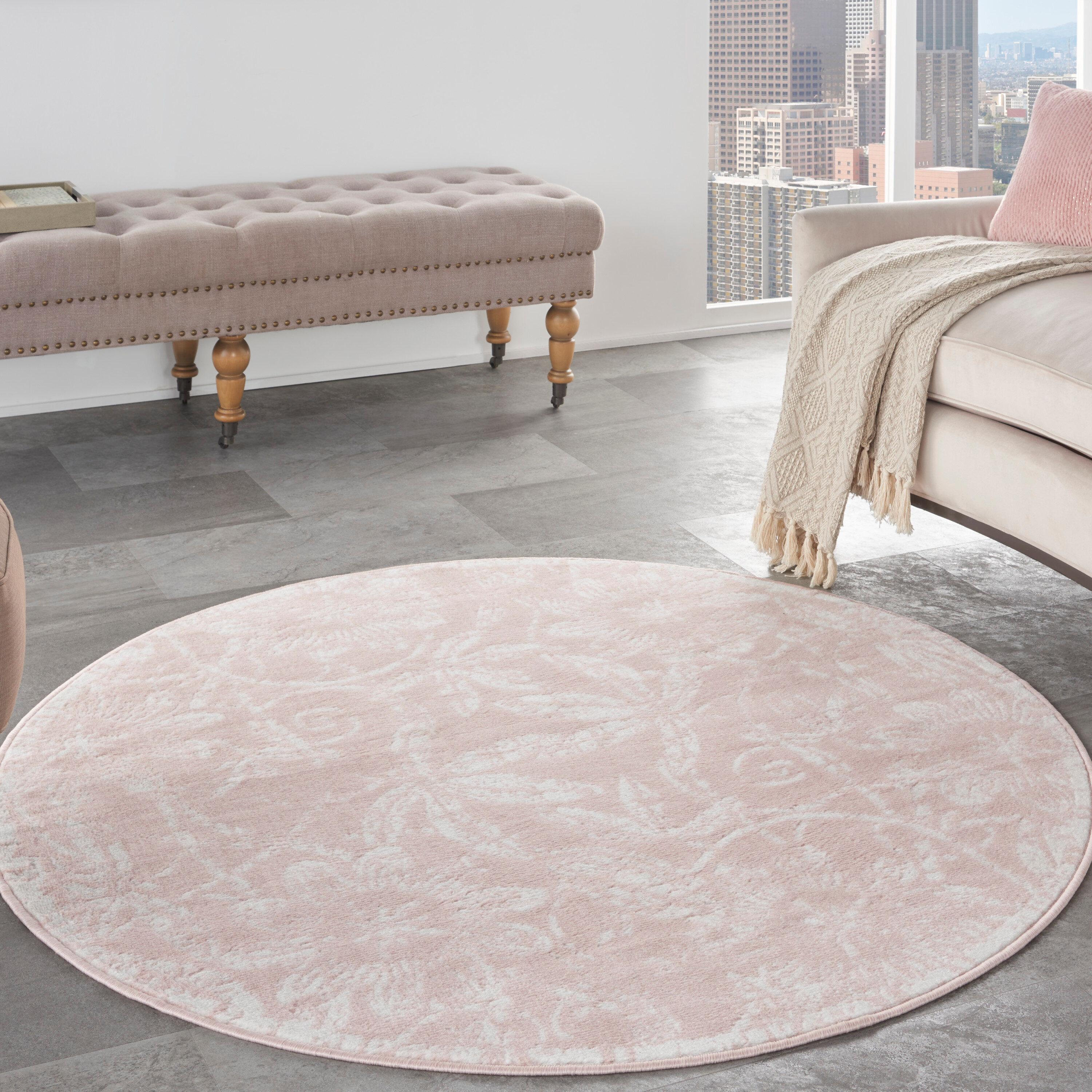 Nourison Whimsicle WHS05 Indoor only Area Rug - Pink 5' x round