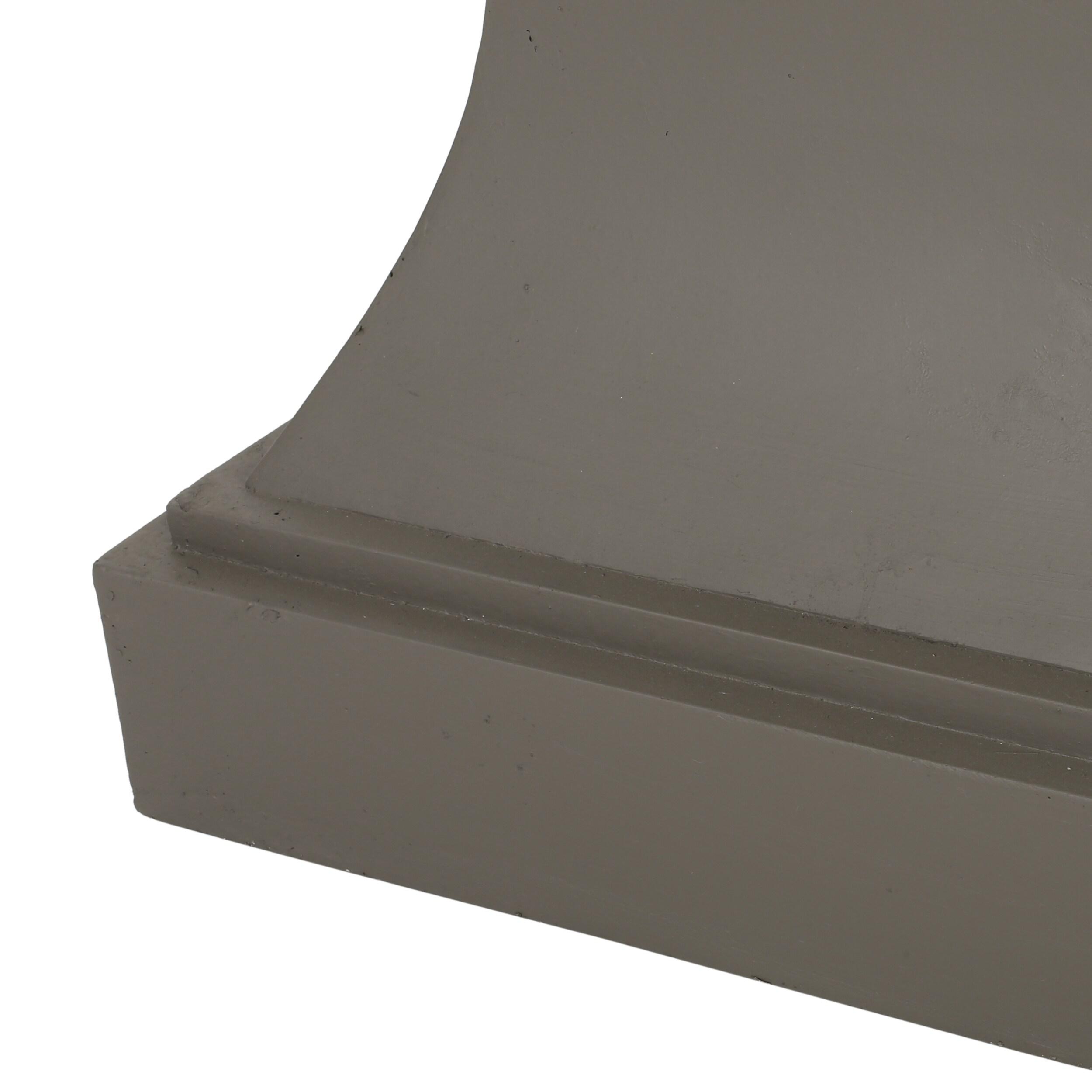 GDF Studio Atrass Outdoor Modern Lightweight Concrete Side Table, Light Gray