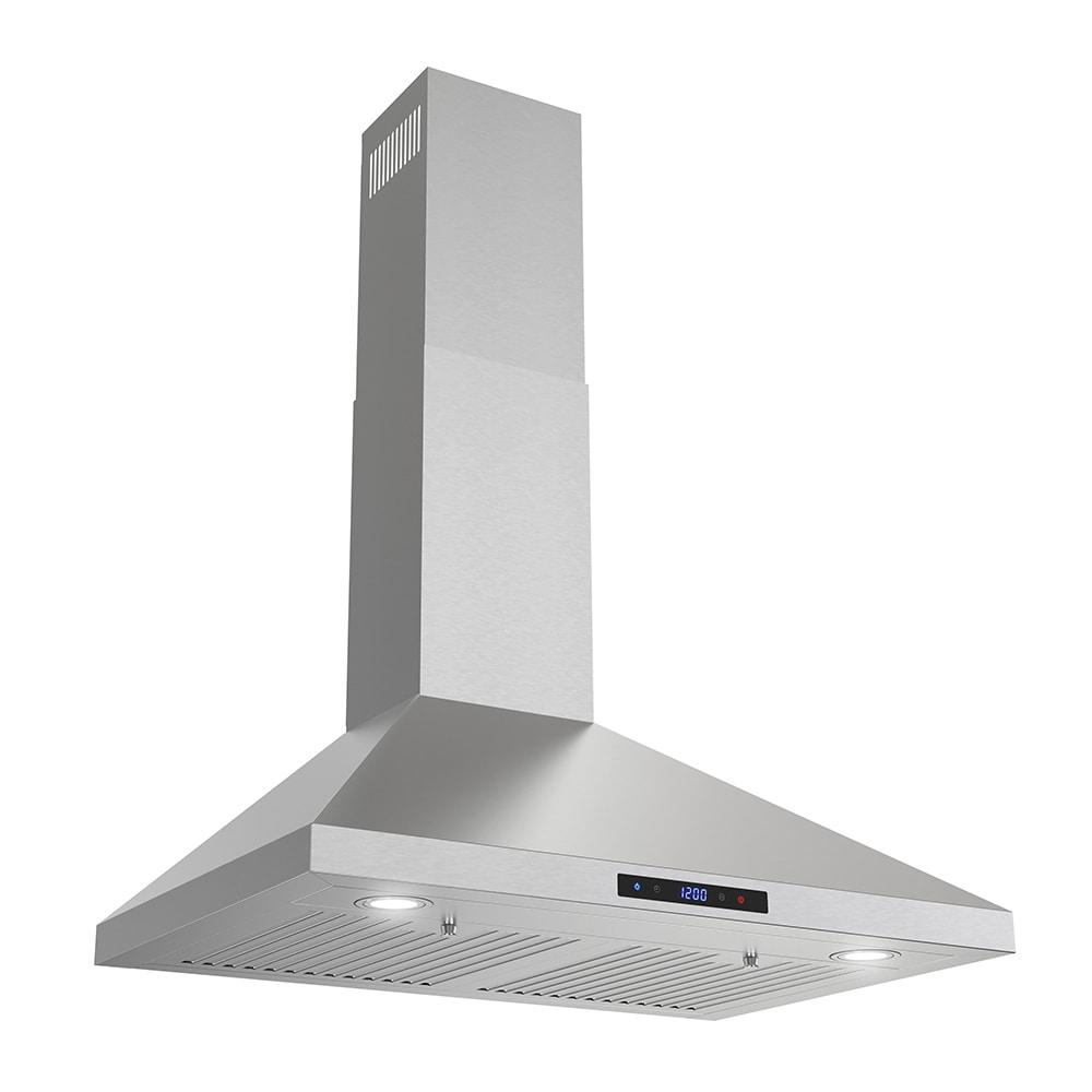 Streamline Francesco 30" 350 Cubic Feet Per Minute Ducted Wall Mount Range Hood with Baffle Filter and Light Included