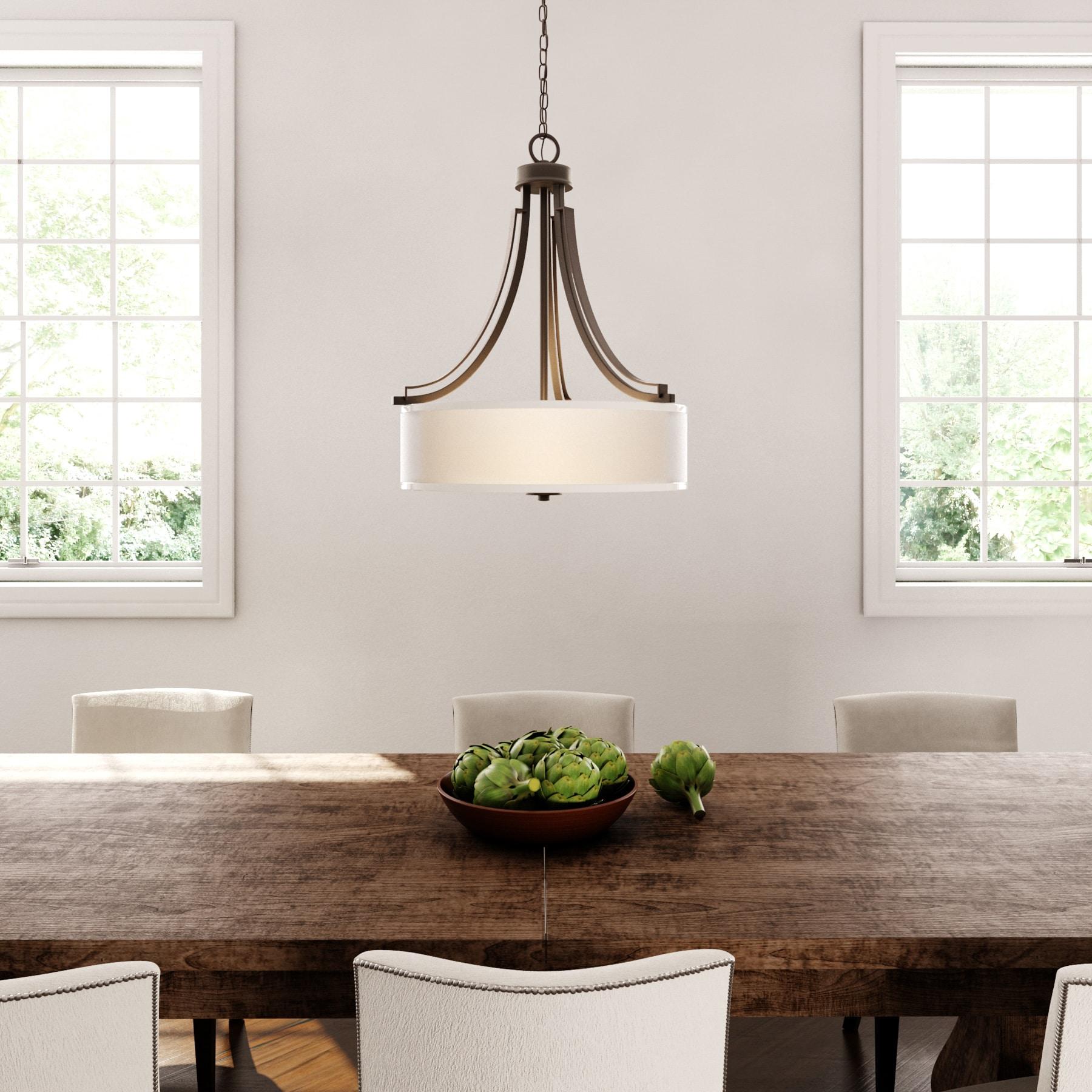 4104-172-Minka Lavery-Parsons Studio - Pendant 3 Light Translucent Sliver Linen in Transitional Style - 23.5 inches tall by 20.5 inches wide-Smoked