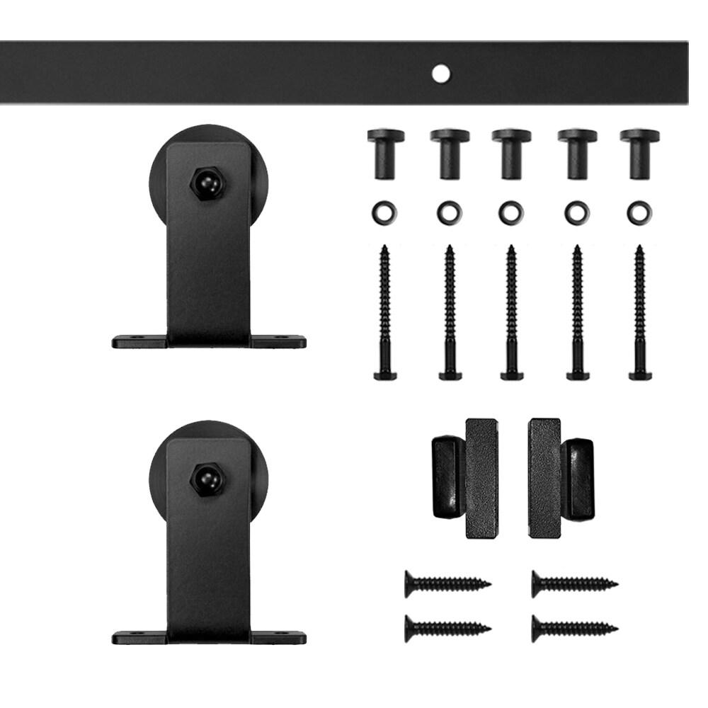 Quiet Glide Hook Mini Standard Single Track Barn Door Hardware Kit (Door Not Included)