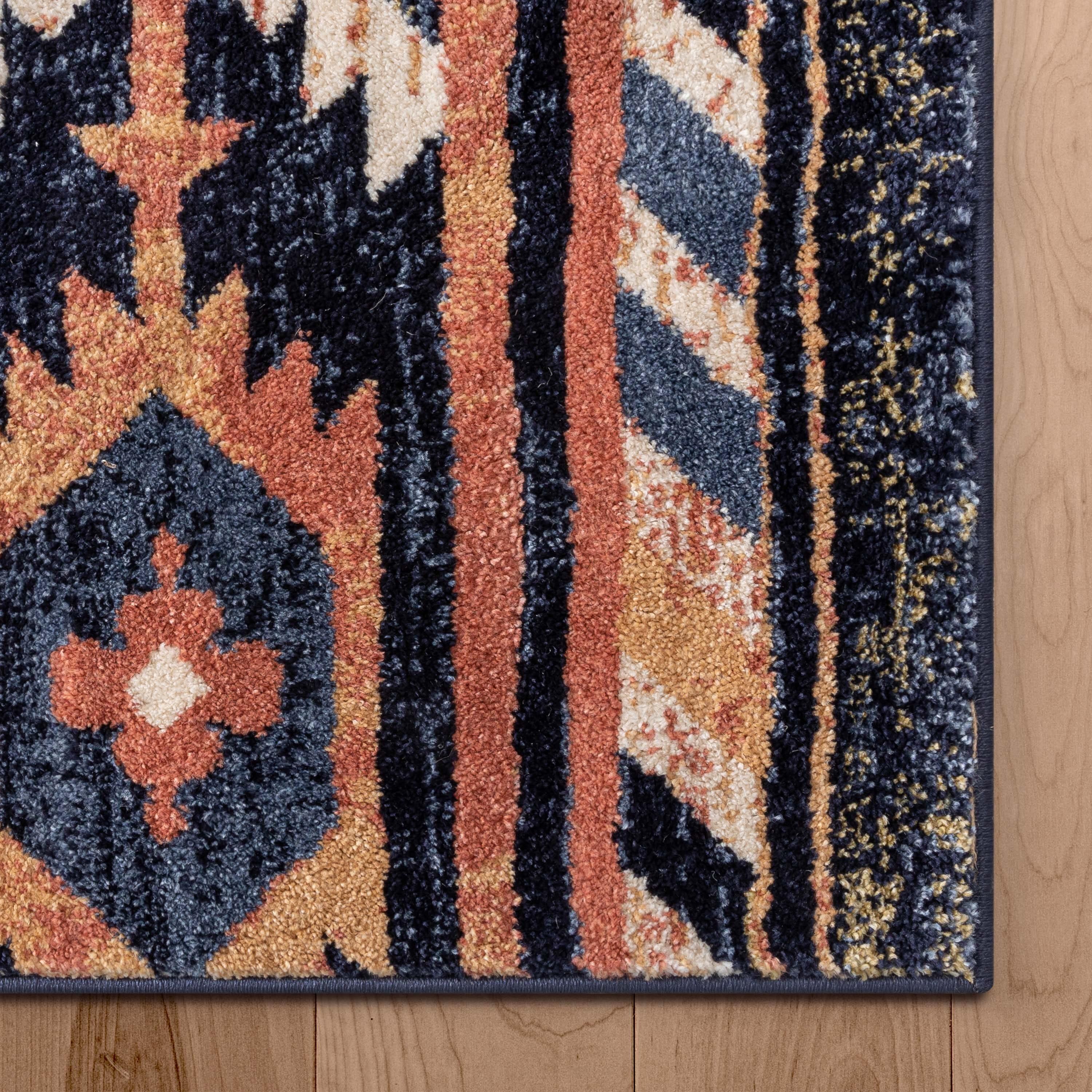 Lorelee Moroccan Southwestern Blue Beige Area Rug