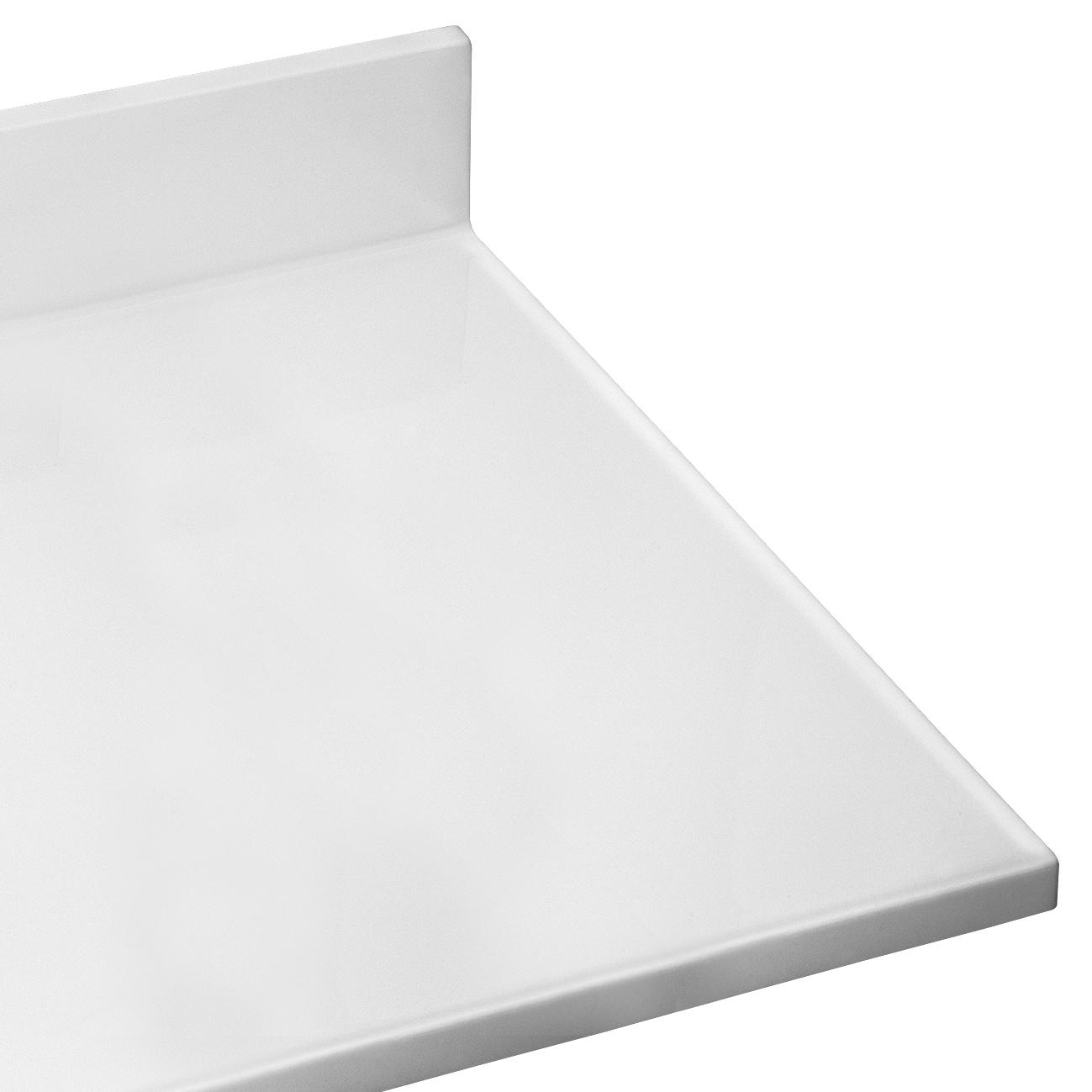 49-inch Cultured Marble Vanity Top with Backsplash, Improved Package, White – Design House, 586388