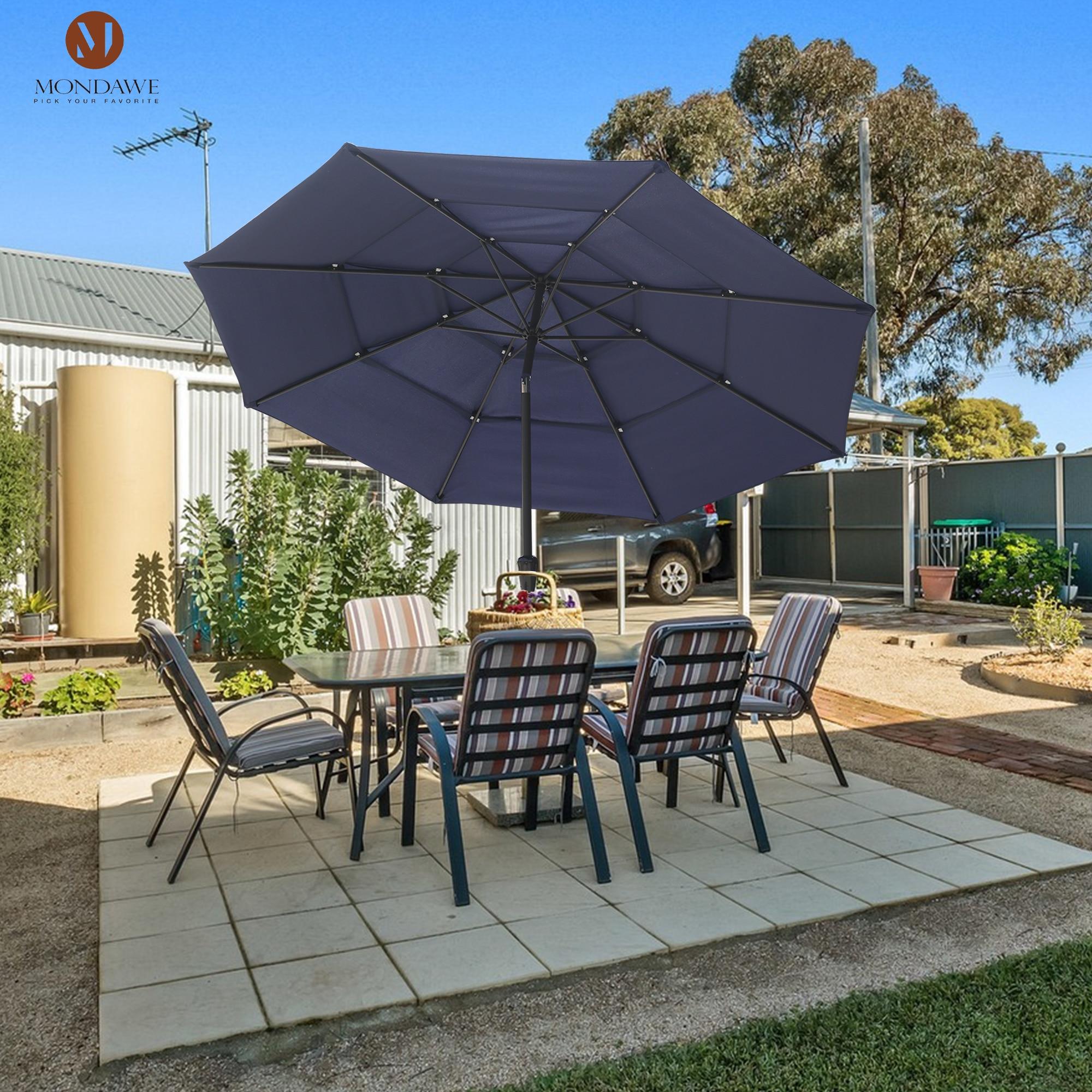 mondawe Mossas 120'' x 79'' Rectangular Market Umbrella