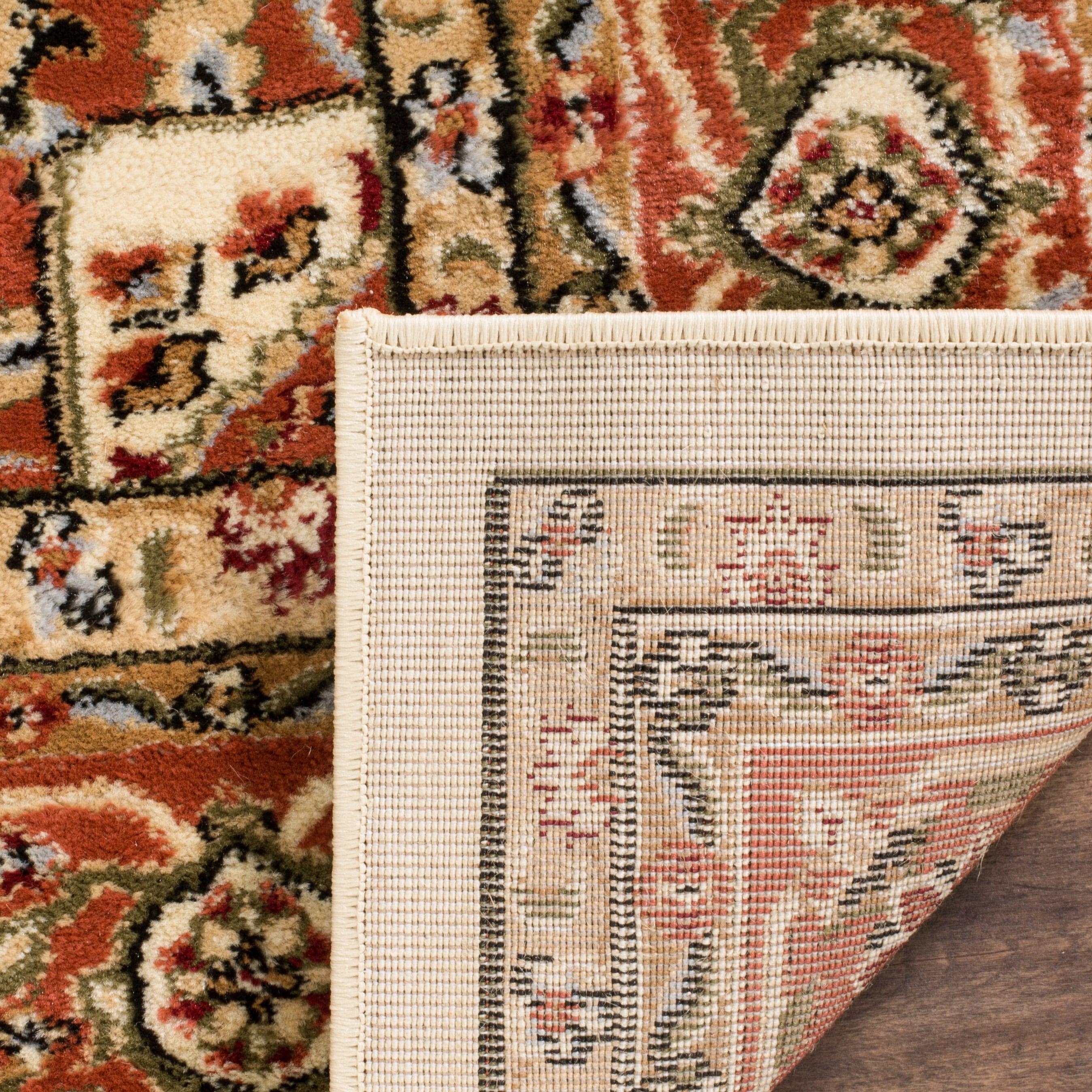 Lyndhurst LNH330 Power Loomed Accent Rug - Ivory/Rust - 3'3"x5'3" - Safavieh.