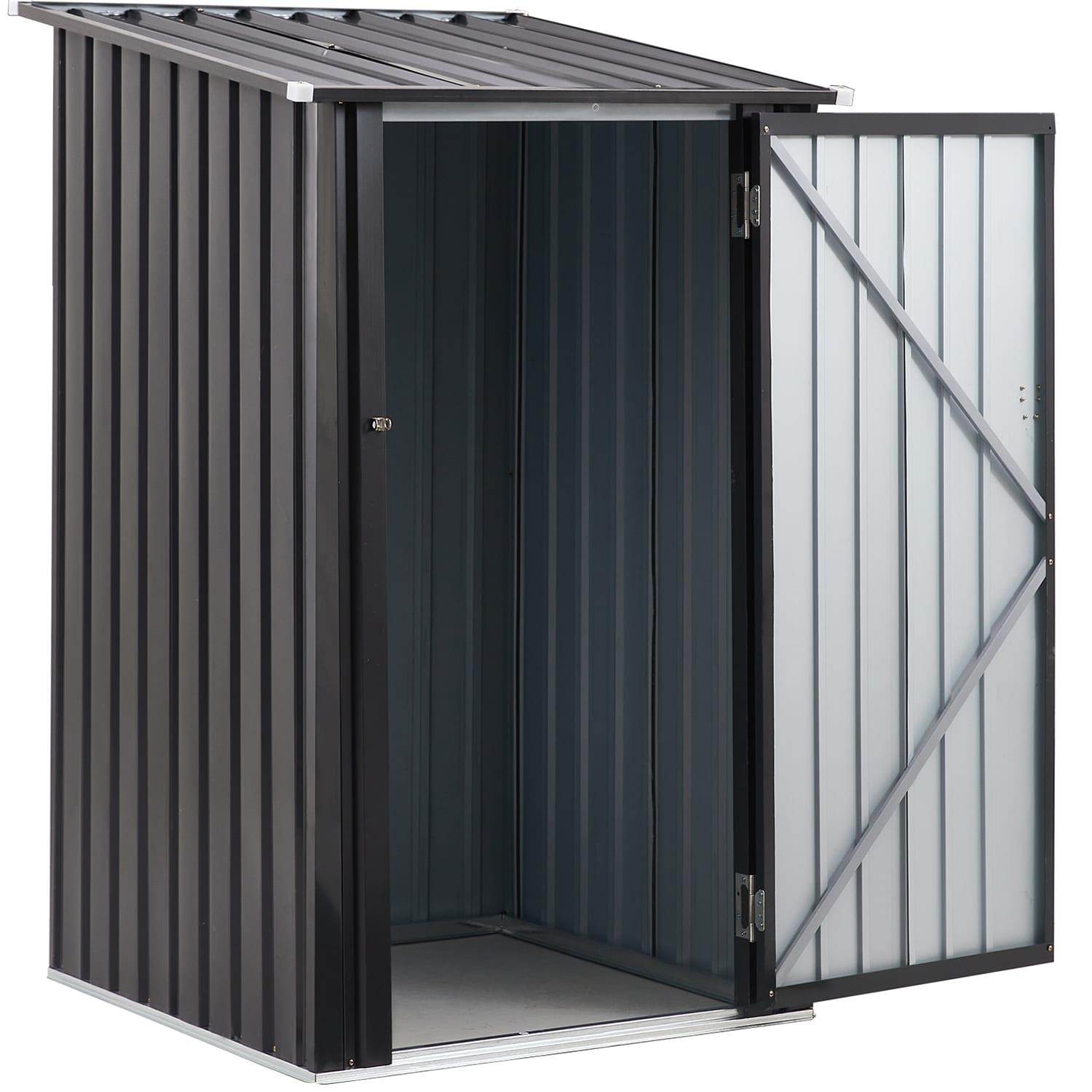 wtressa Outdoor Storage Shed, 3 X 3 FT Metal Steel Garden Shed With Single Lockable Door, Small Shed Outdoor Steel Utility Tool Shed For Backyard Patio Garden Lawn