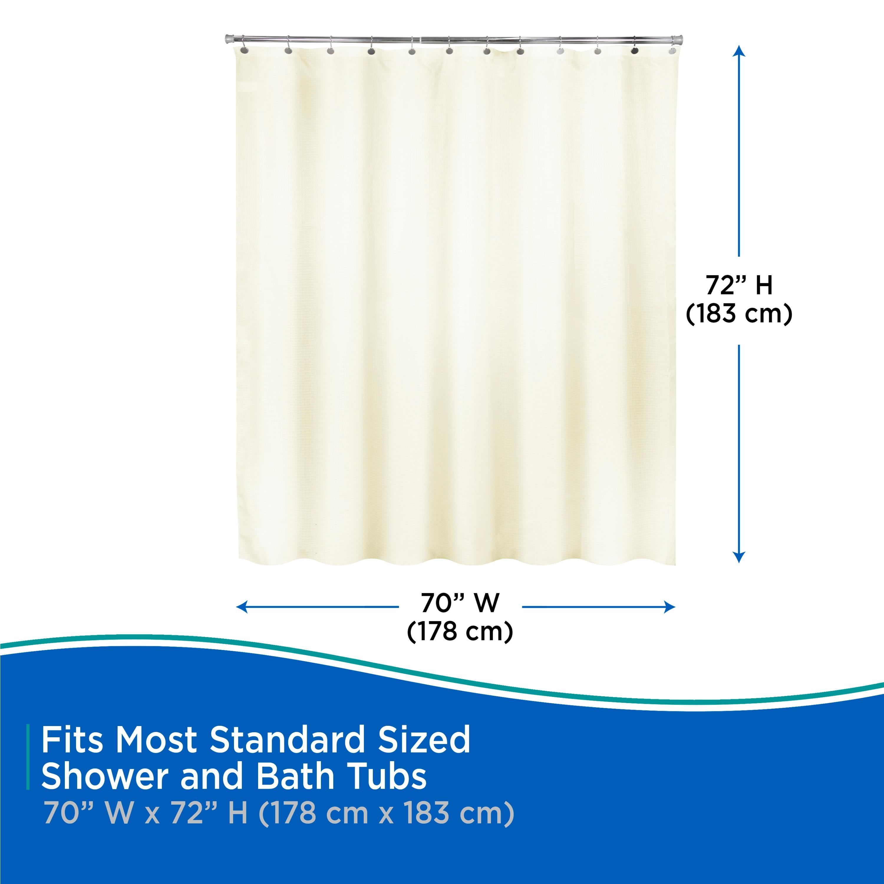 Kenney Kenney Water Repellant Jacquard Fabric Shower Curtain, 70" W x 72" H