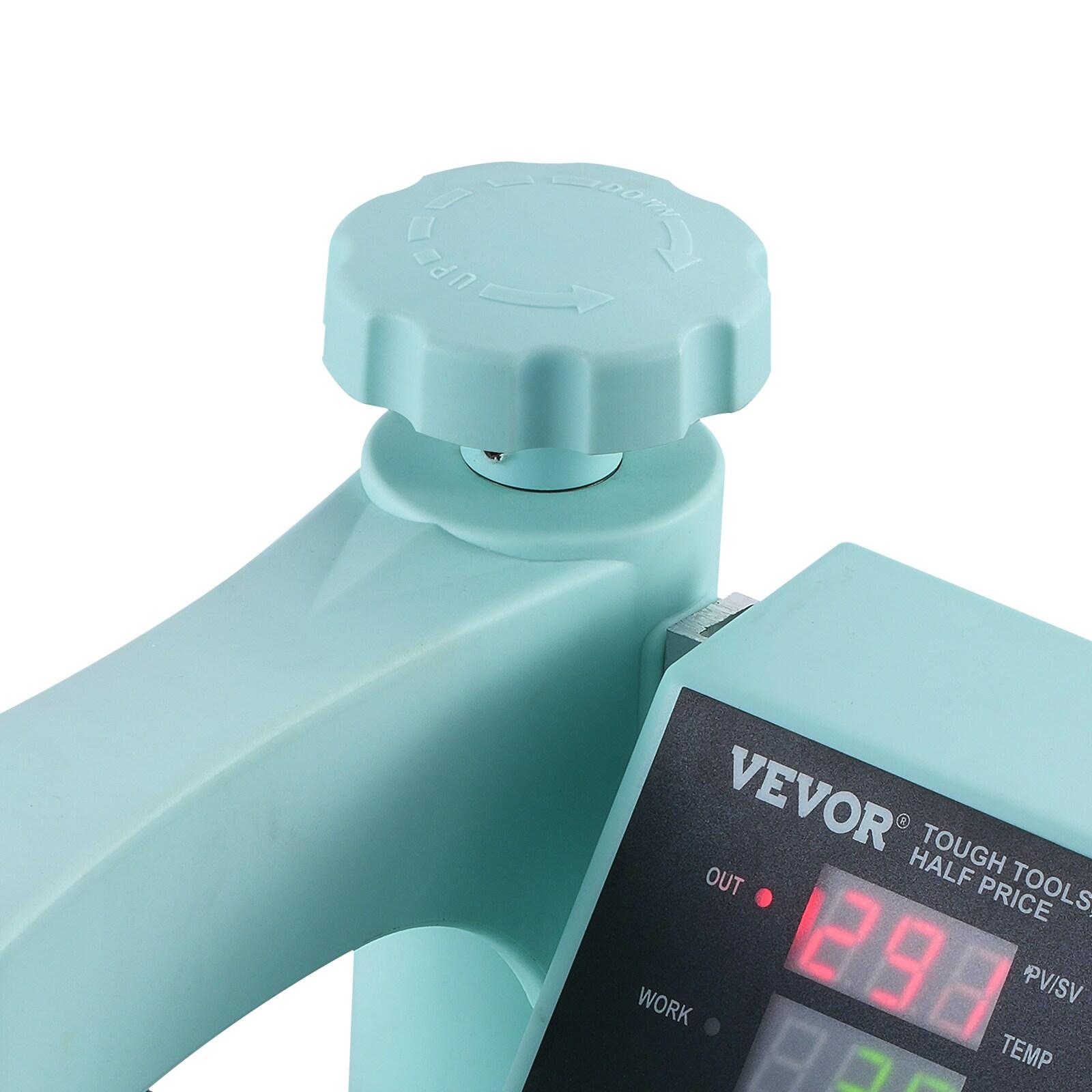 Light Green 8-in-1 Heat Press with Tumbler and Hat Attachments