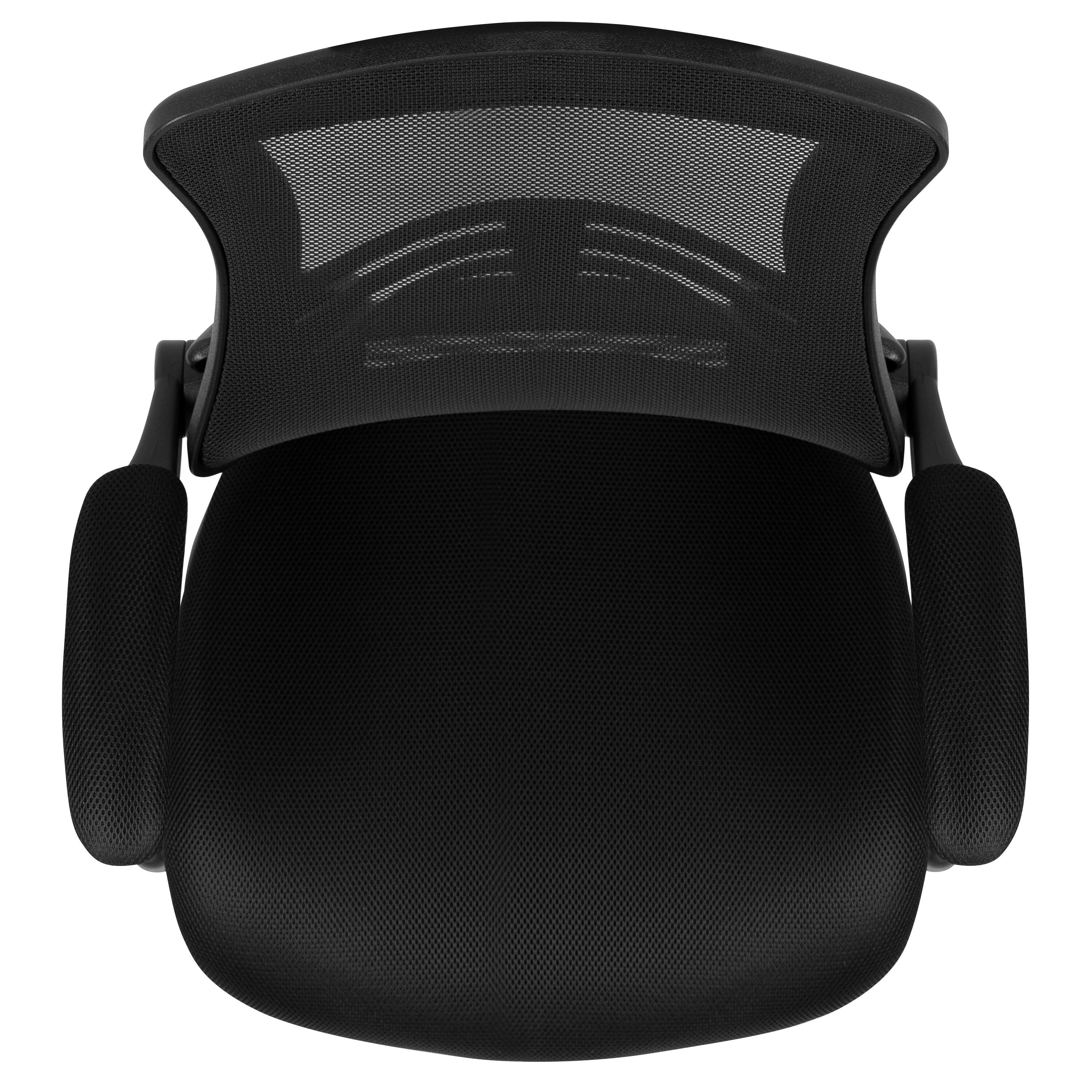 Jayetta Mid-Back Mesh Swivel Ergonomic Office Chair with Flip-Up Arms