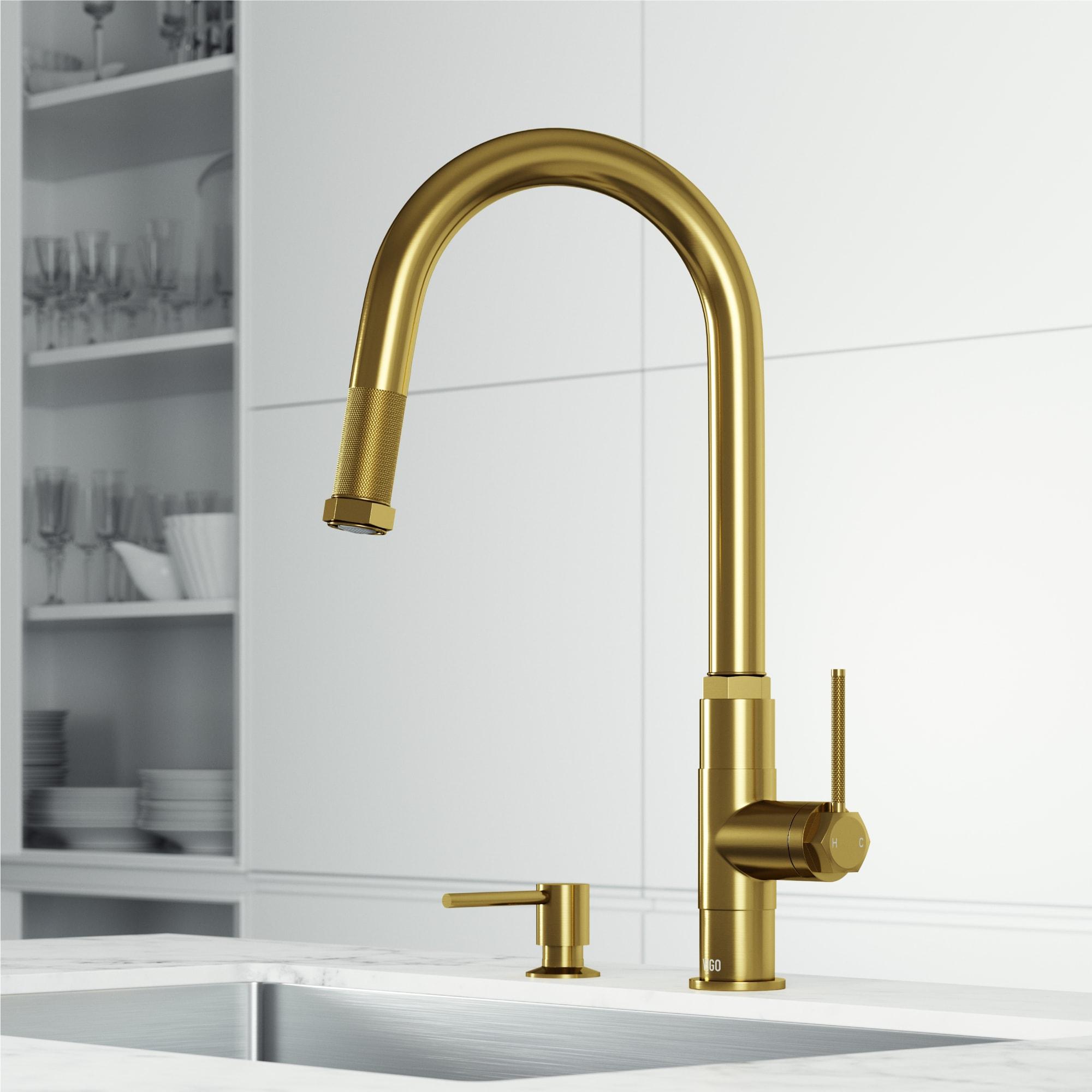 Hart 18 H 1-handle Pull-Down Kitchen Faucet and Soap Dispenser