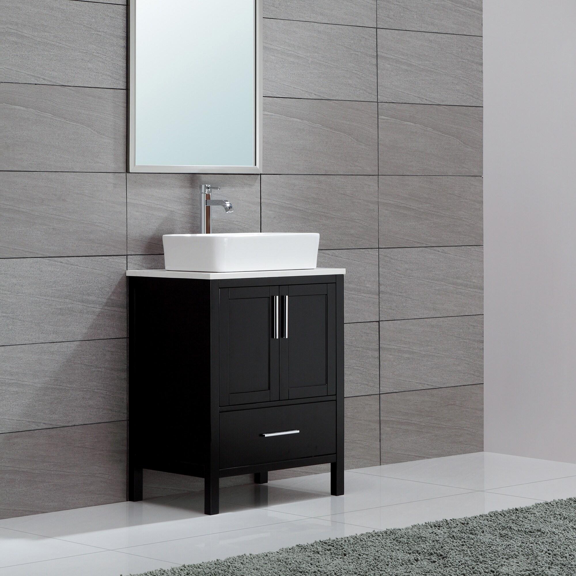 Ceramic Rectangular Vessel Bathroom Sink