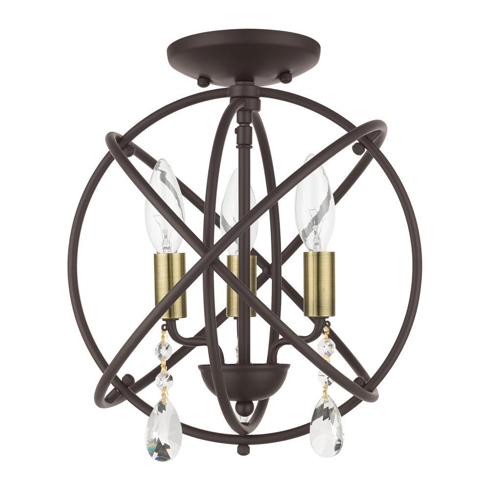 Livex Lighting Aria 3 - Light Chandelier in  Bronze