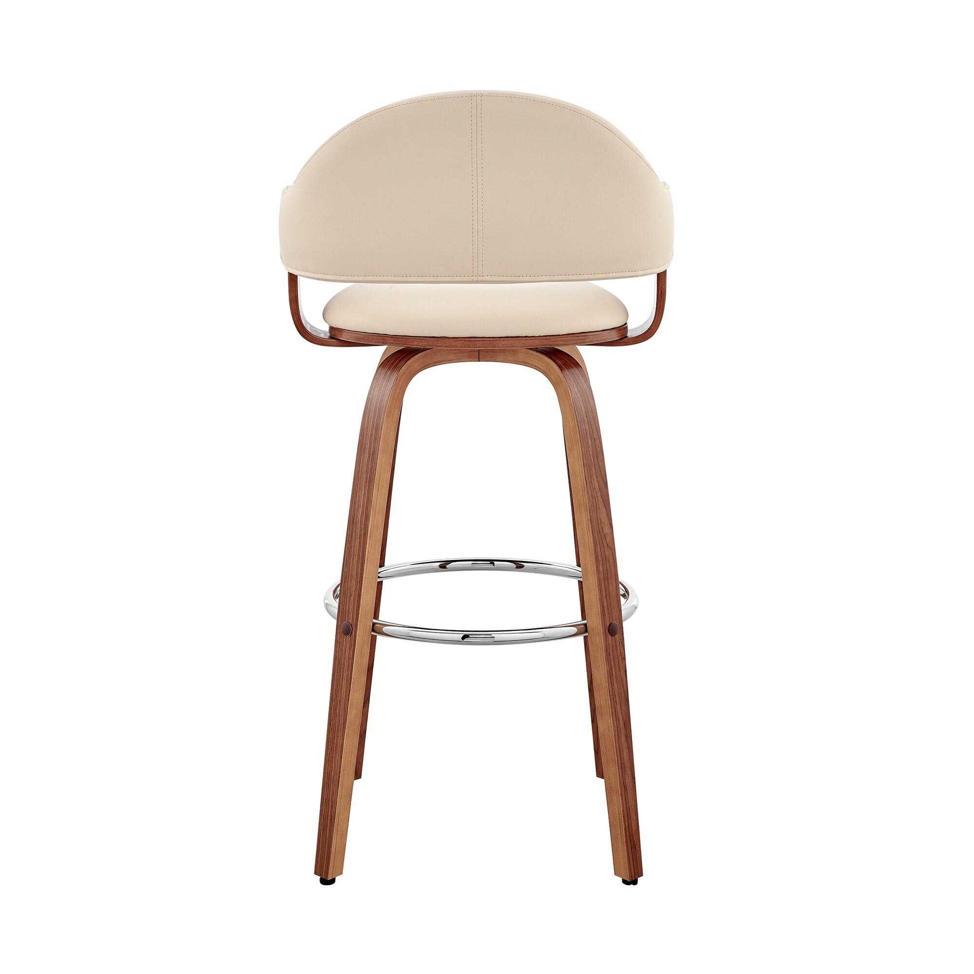 30" Daxton Counter Height Barstool: Swivel, Footrest, Armen Living