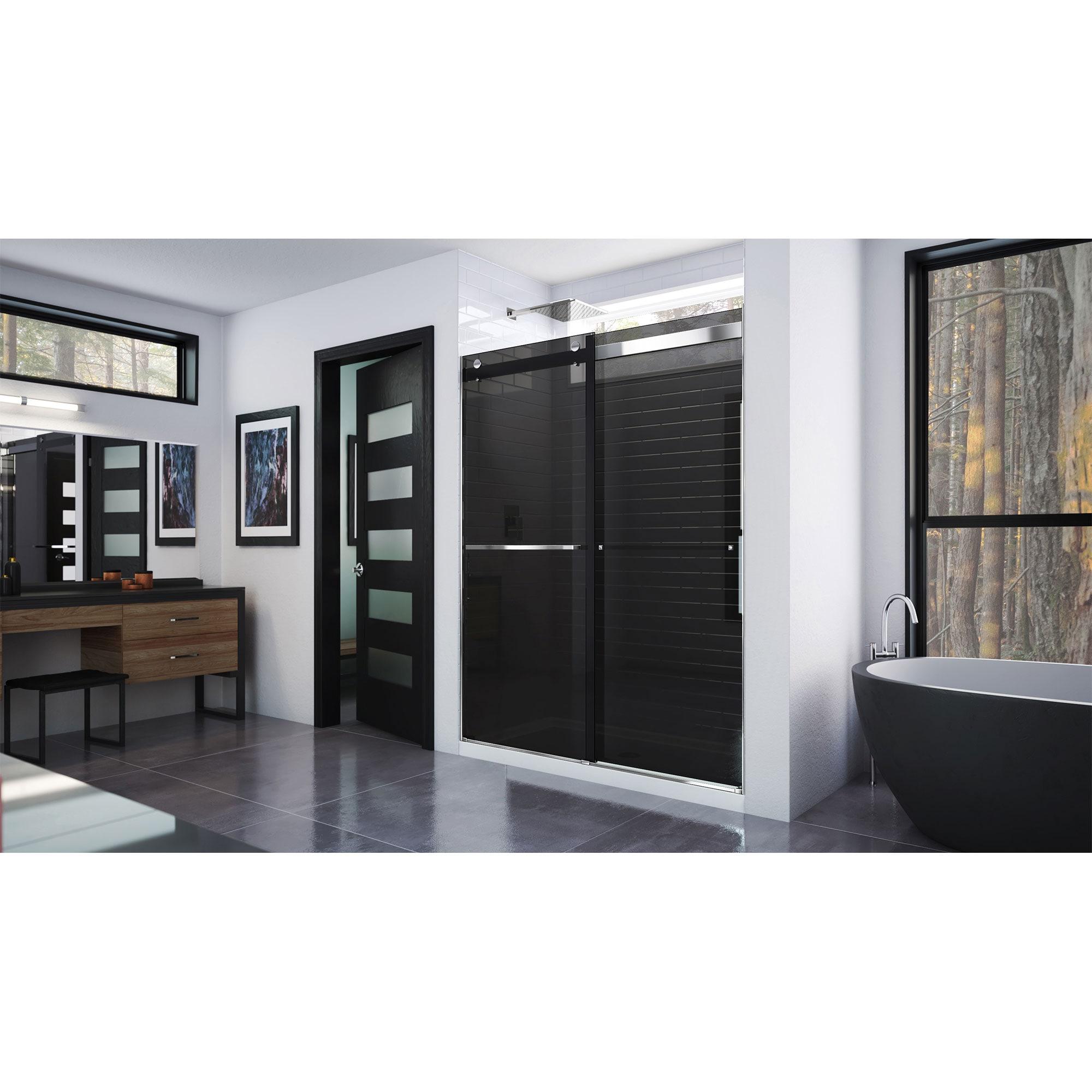 56" - 60" W x 76" H Reversible Frameless Shower Door with ClearMax Technology