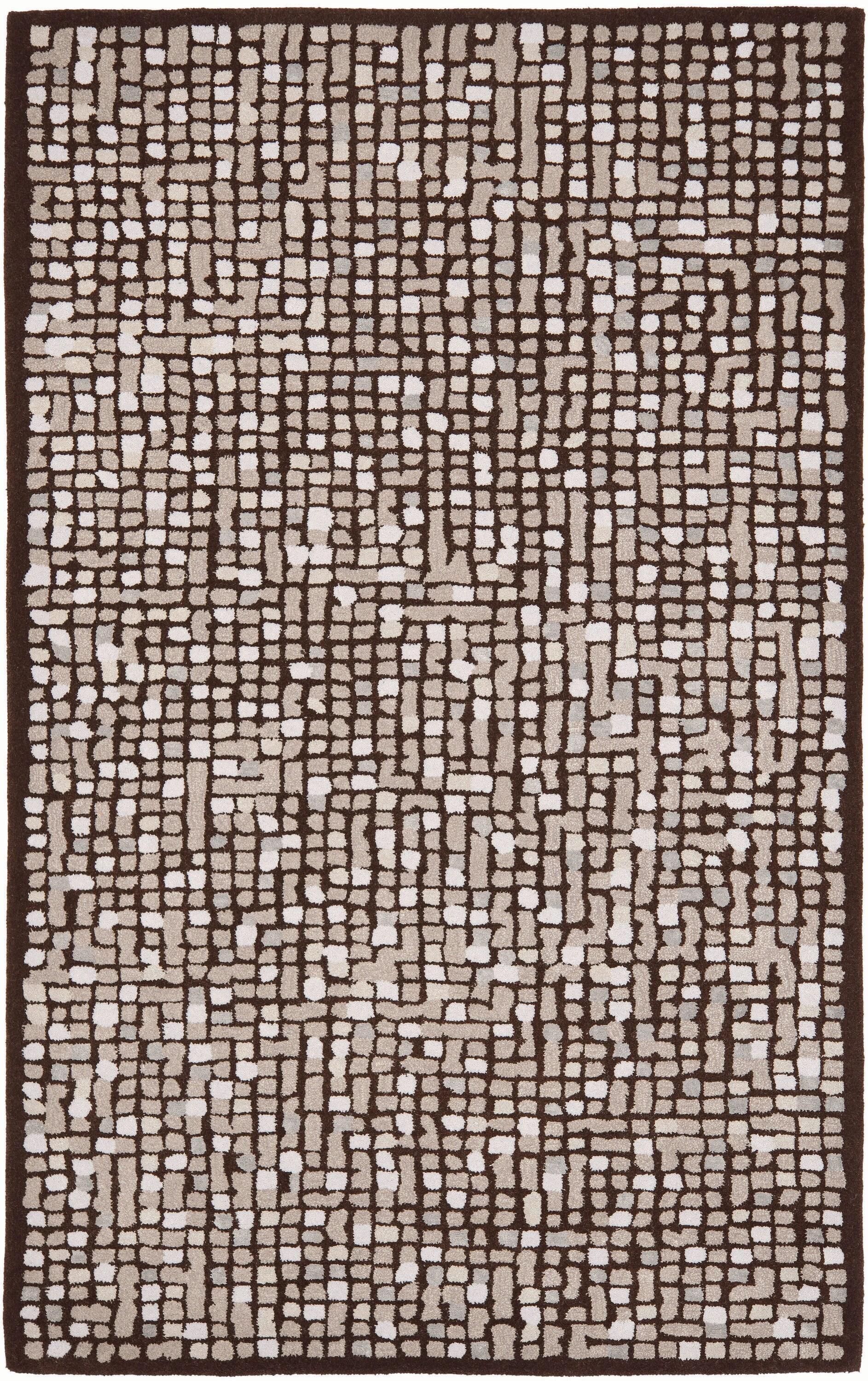 Martha Stewart Mosaic - MSR3623 - Indoor Hand Tufted Area Rugs - Wampum Purple - 5'x8'