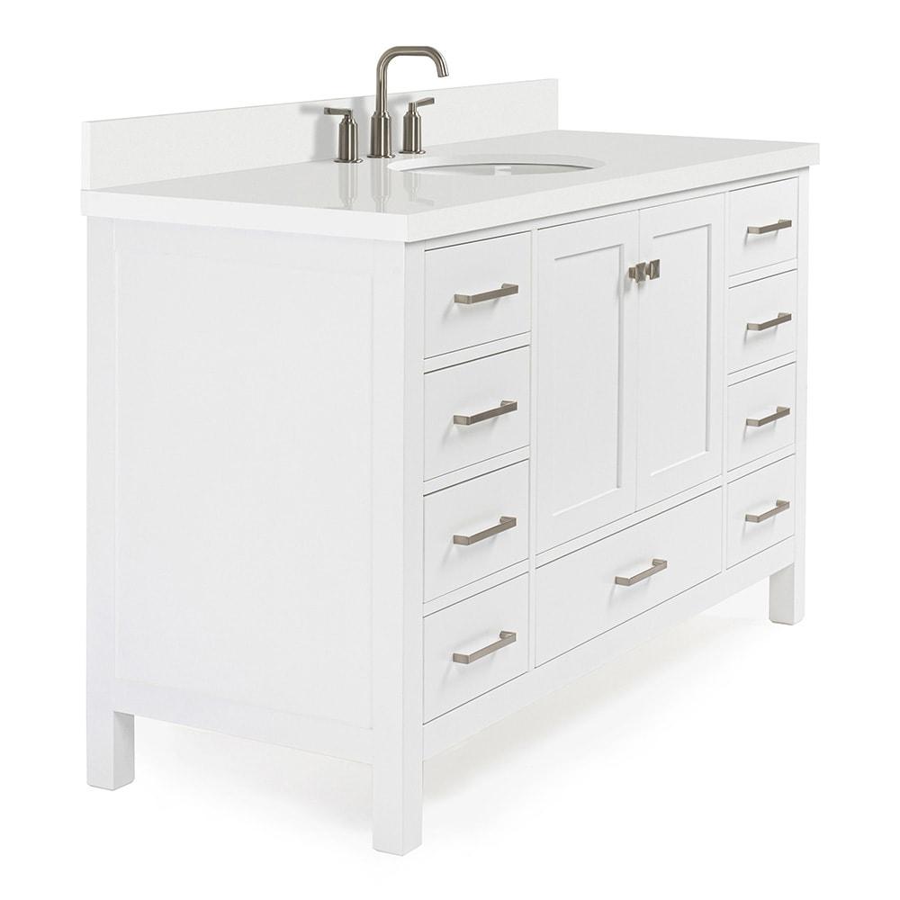Ariel A055swqovo Cambridge 55" Free Standing Single Basin Vanity Set - White