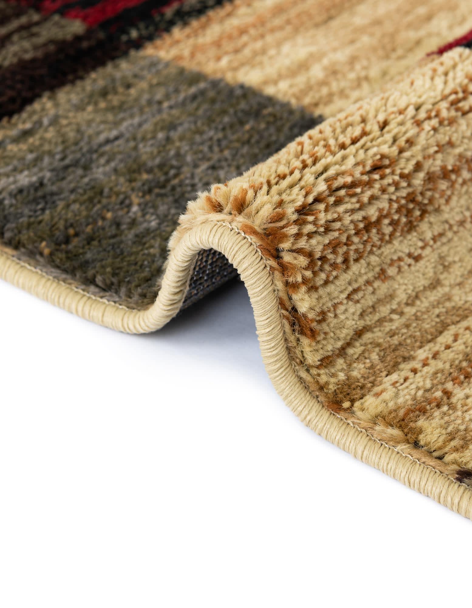 Unique Loom Barista Collection Area Rug - Gava (7' 1" Square Multi/Brown)