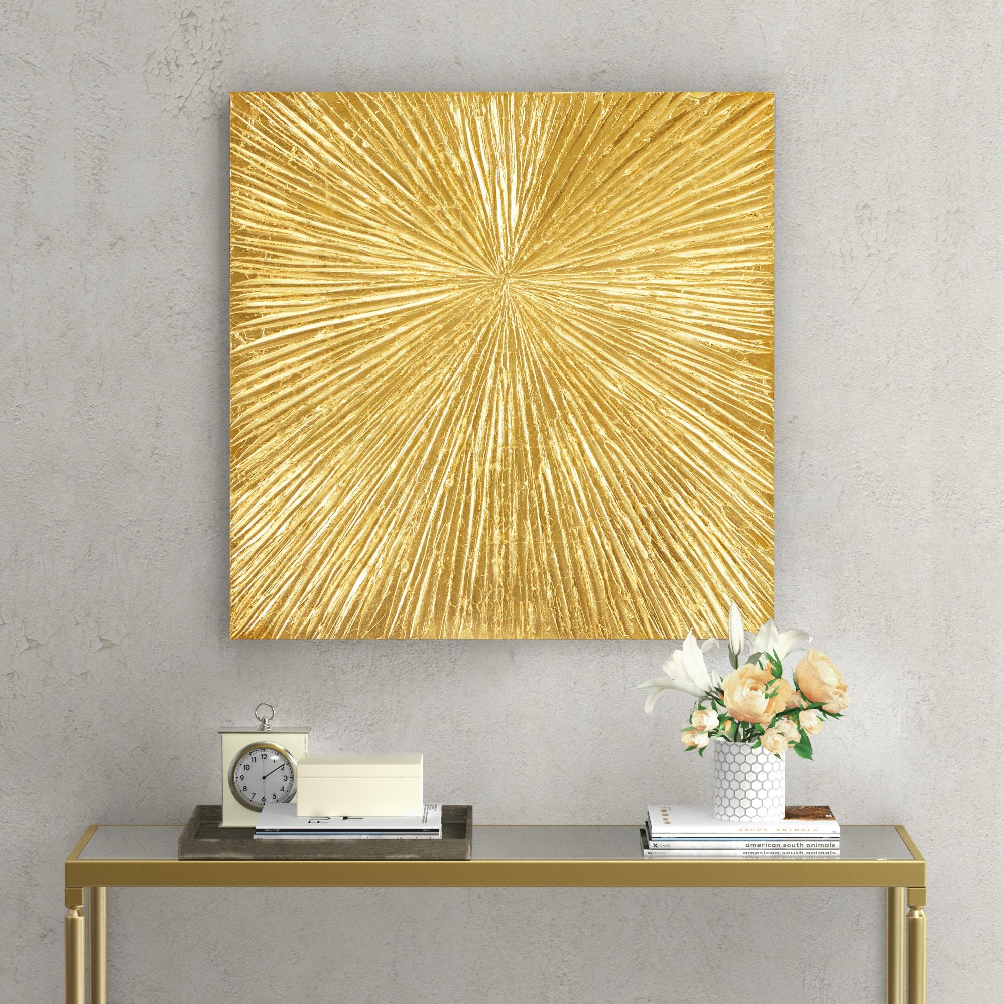 Sunburst Hand Painted Dimensional Resin Wall Art