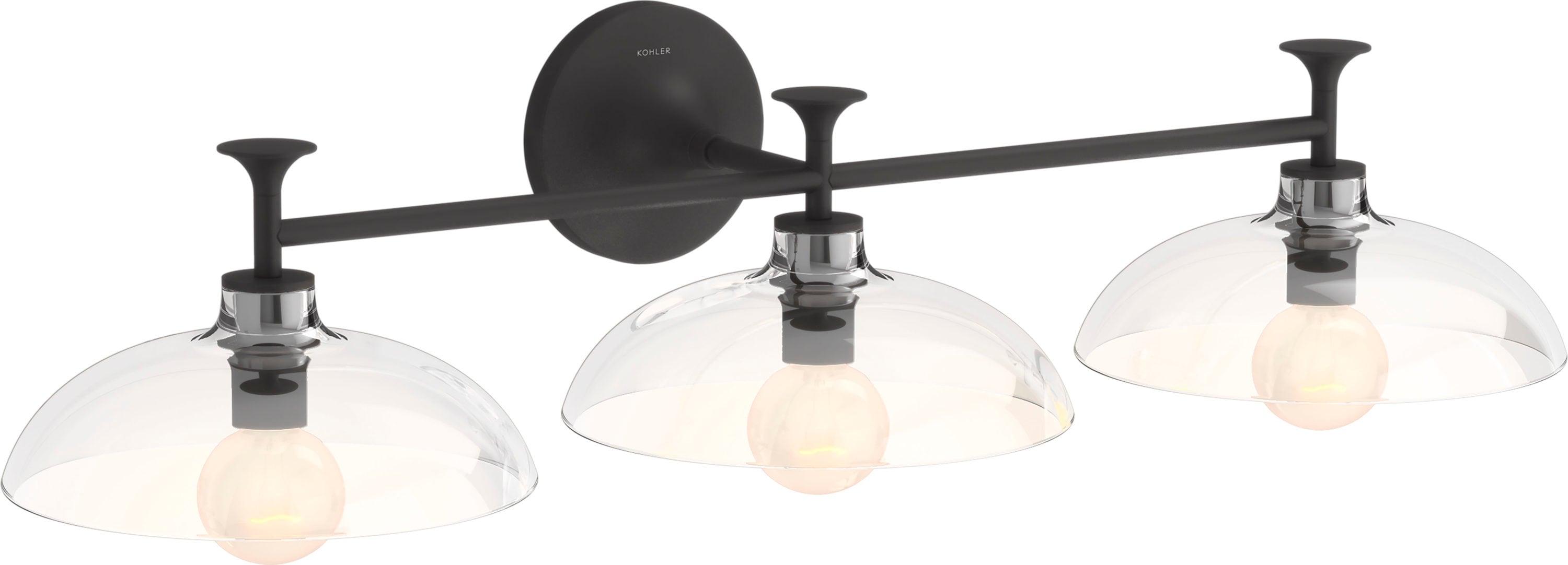 Tone 3 Light Indoor Bathroom Vanity Light Fixture, UL Listed