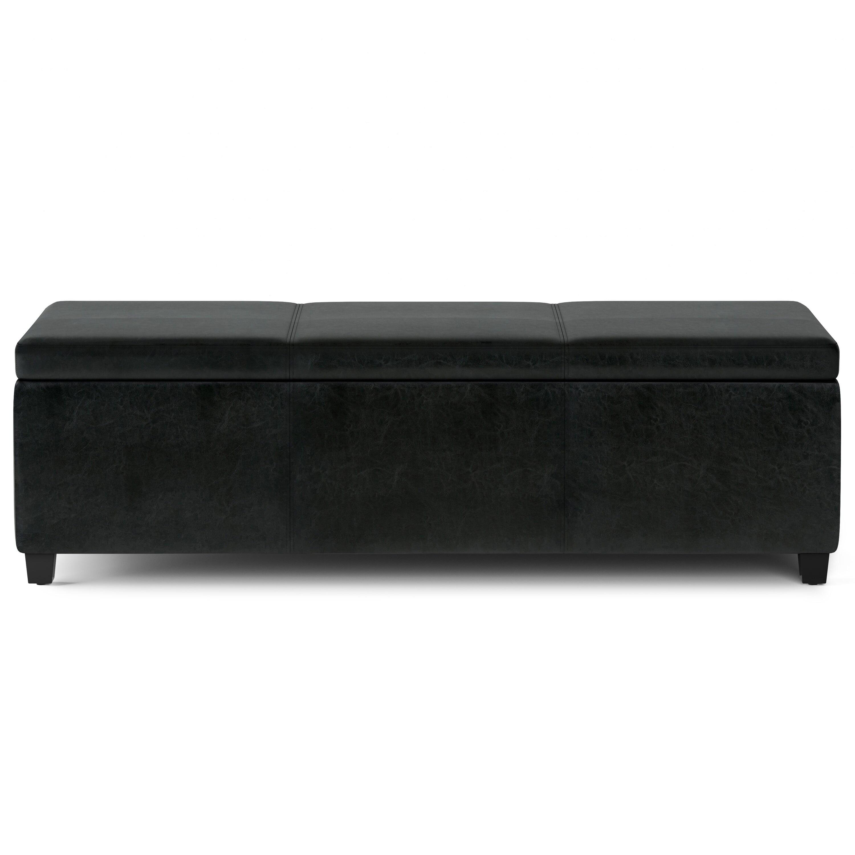 Simpli Home Avalon Extra Large Storage Ottoman Bench,Assembled