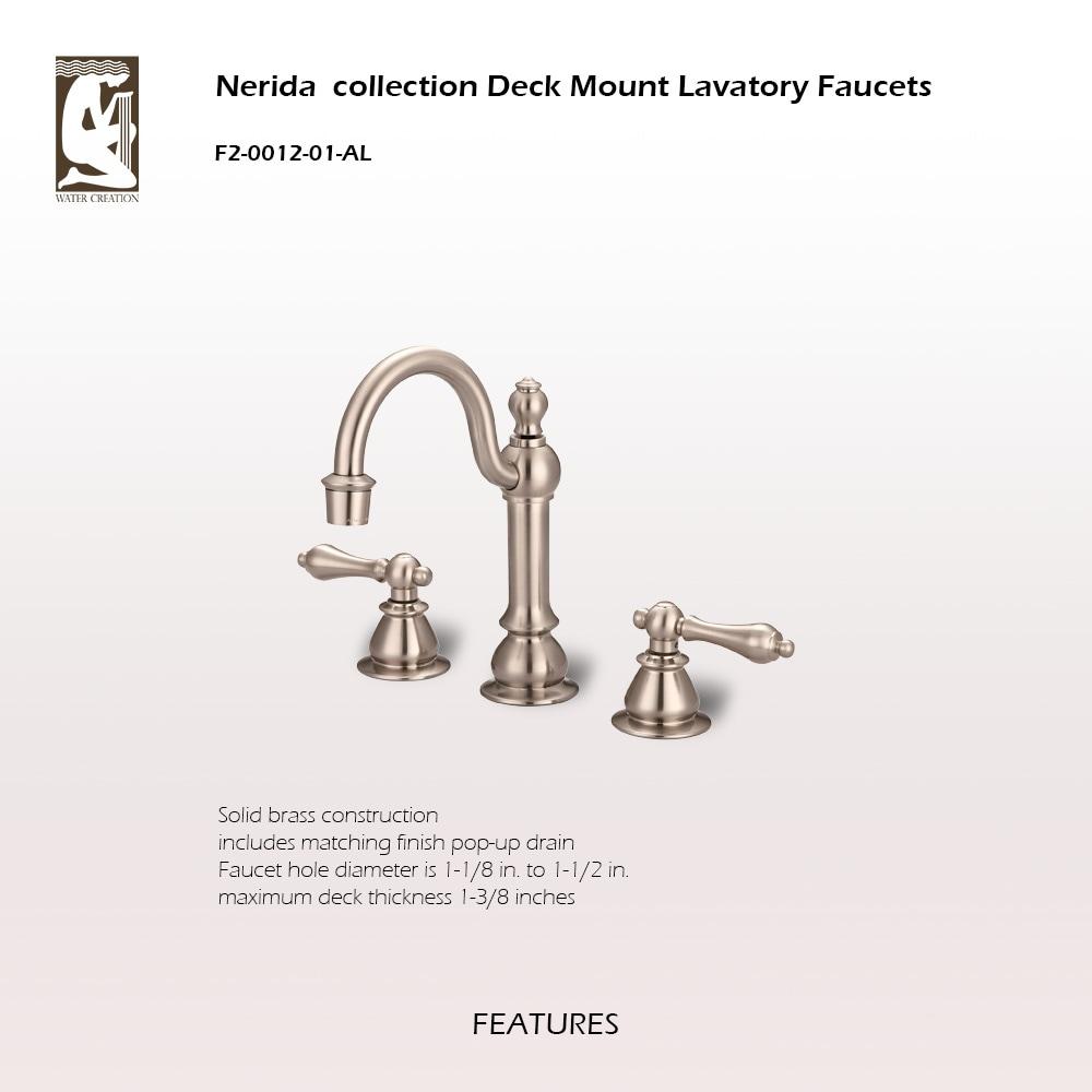 Vintage Widespread 2-handle Bathroom Faucet with Drain Assembly