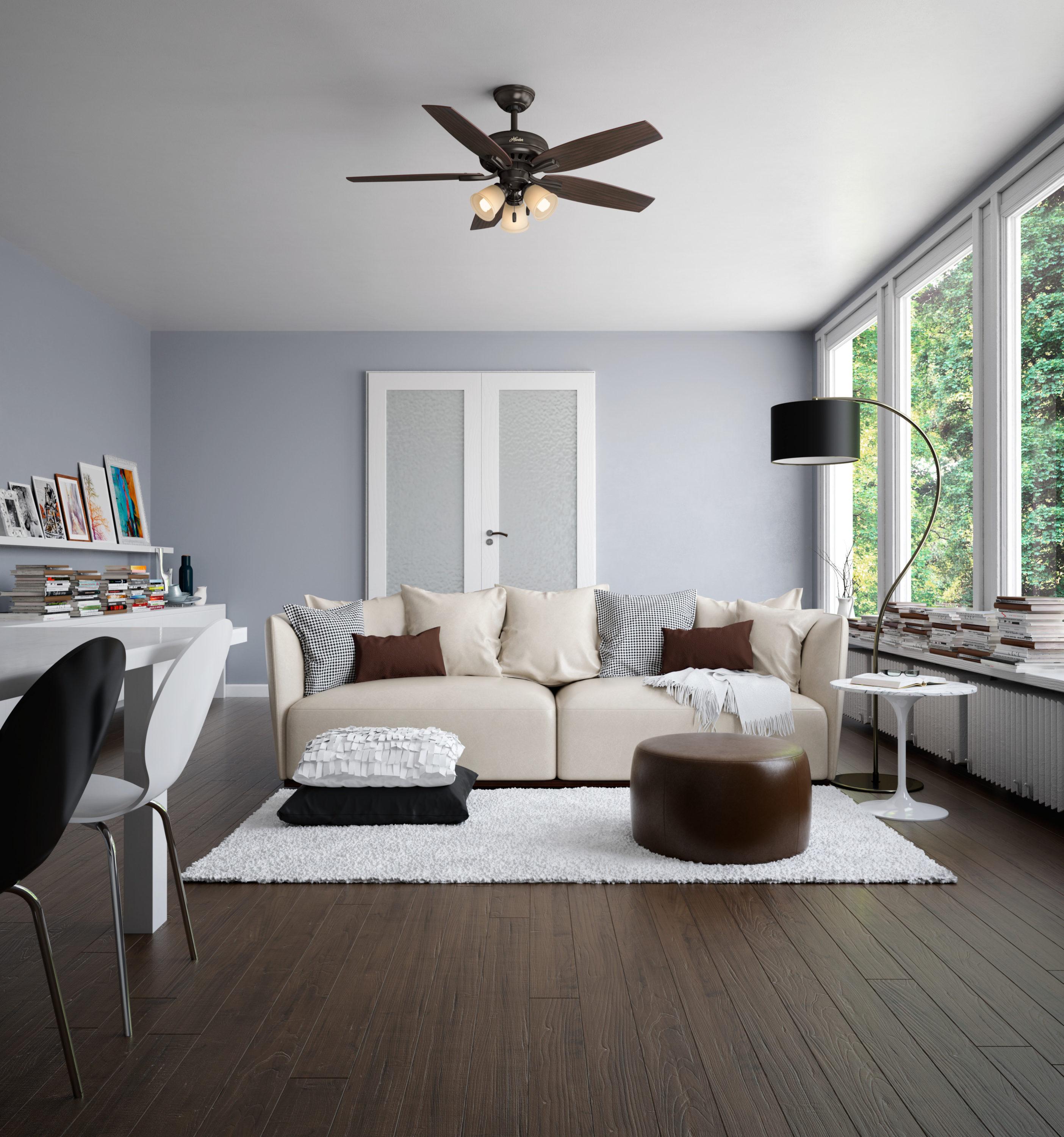 52" Newsome 5 - Blade Standard Ceiling Fan with Pull Chain and Light Kit Included