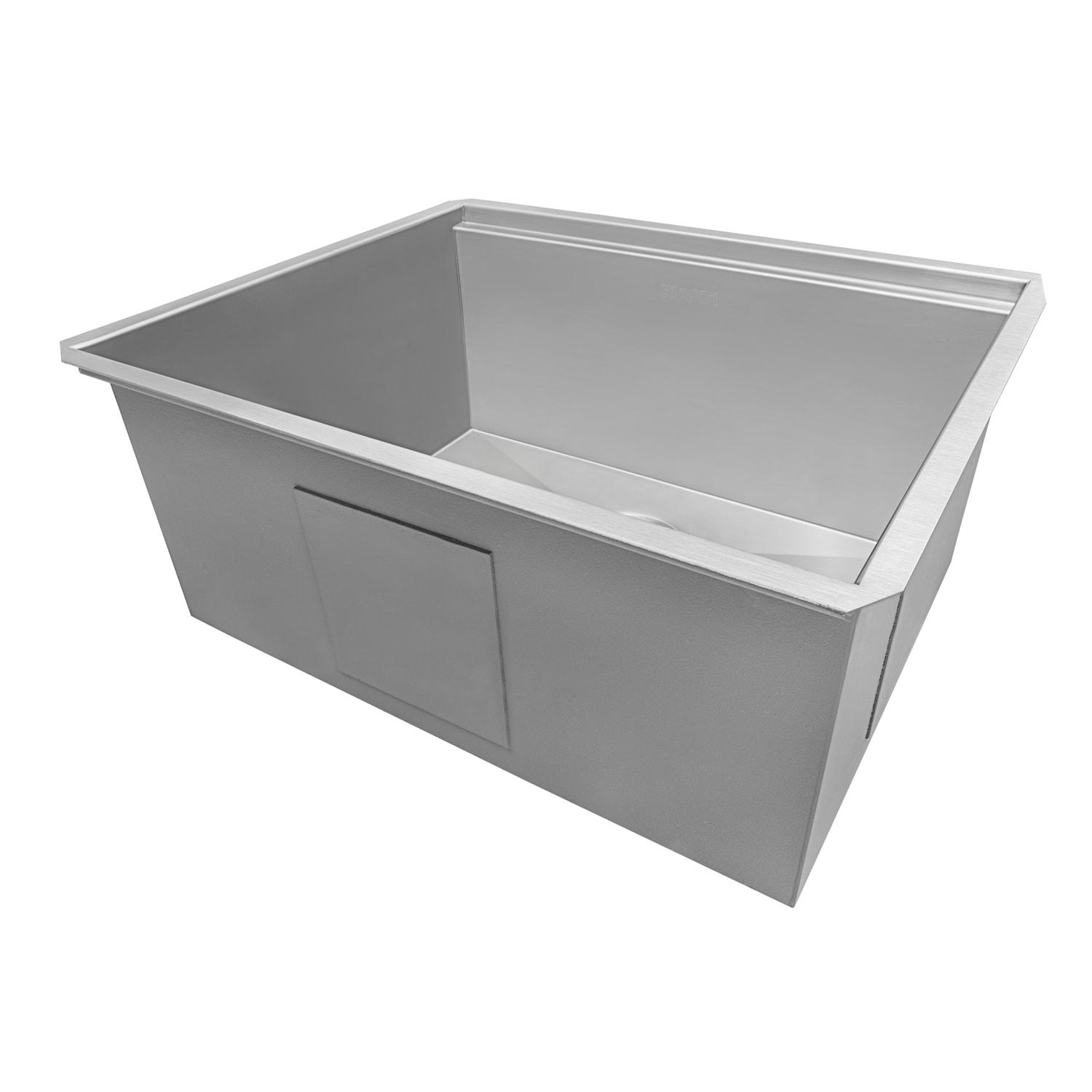 Ruvati Workstation Undermount 16 Gauge Stainless Steel Kitchen Sink Single Bowl