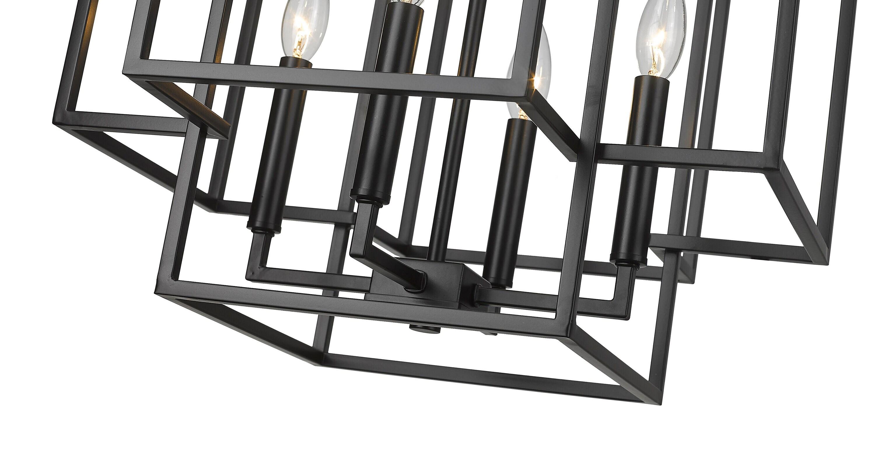 Z-Lite Titania 4 - Light Chandelier in  Matte Black