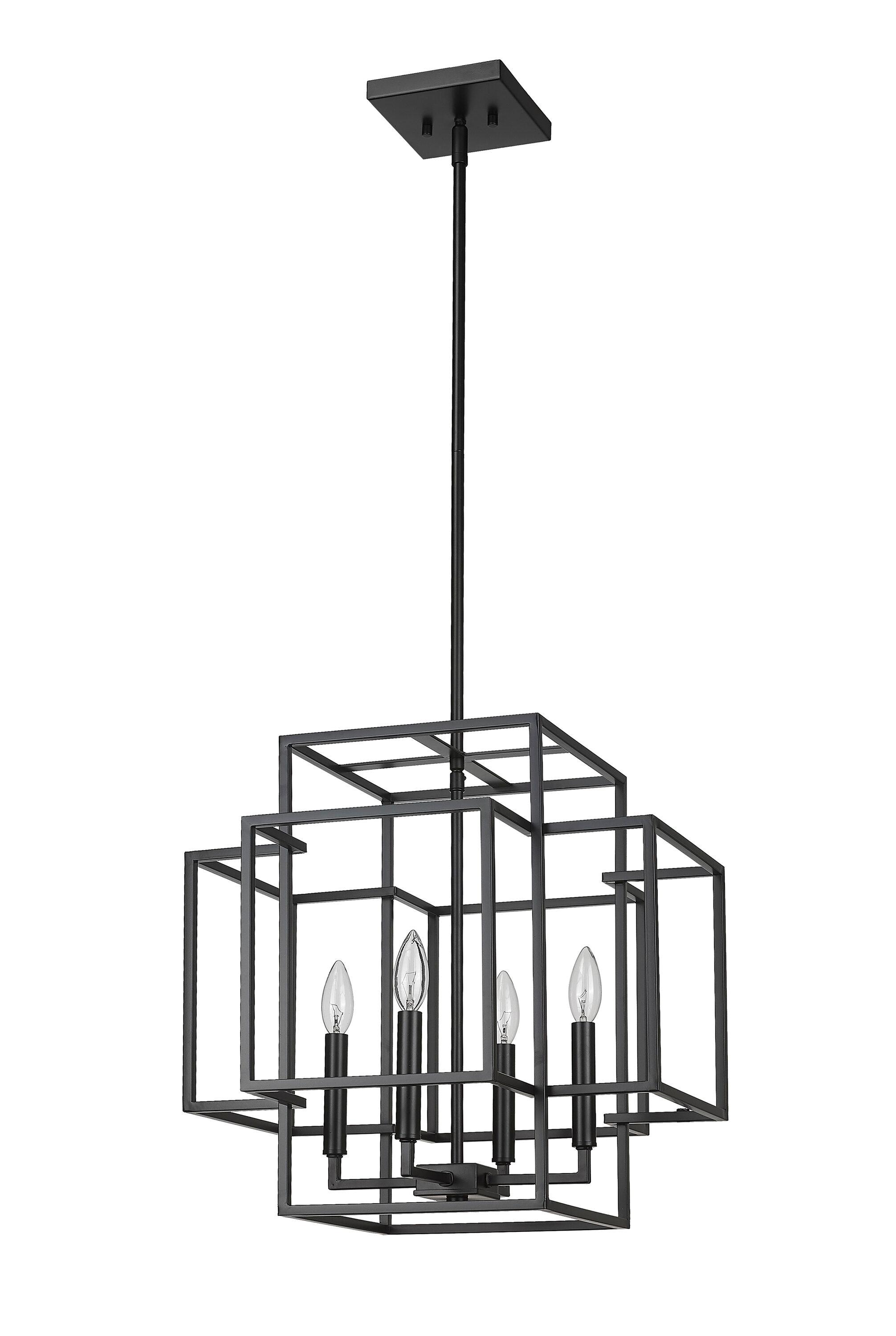 Z-Lite Titania 4 - Light Chandelier in  Matte Black