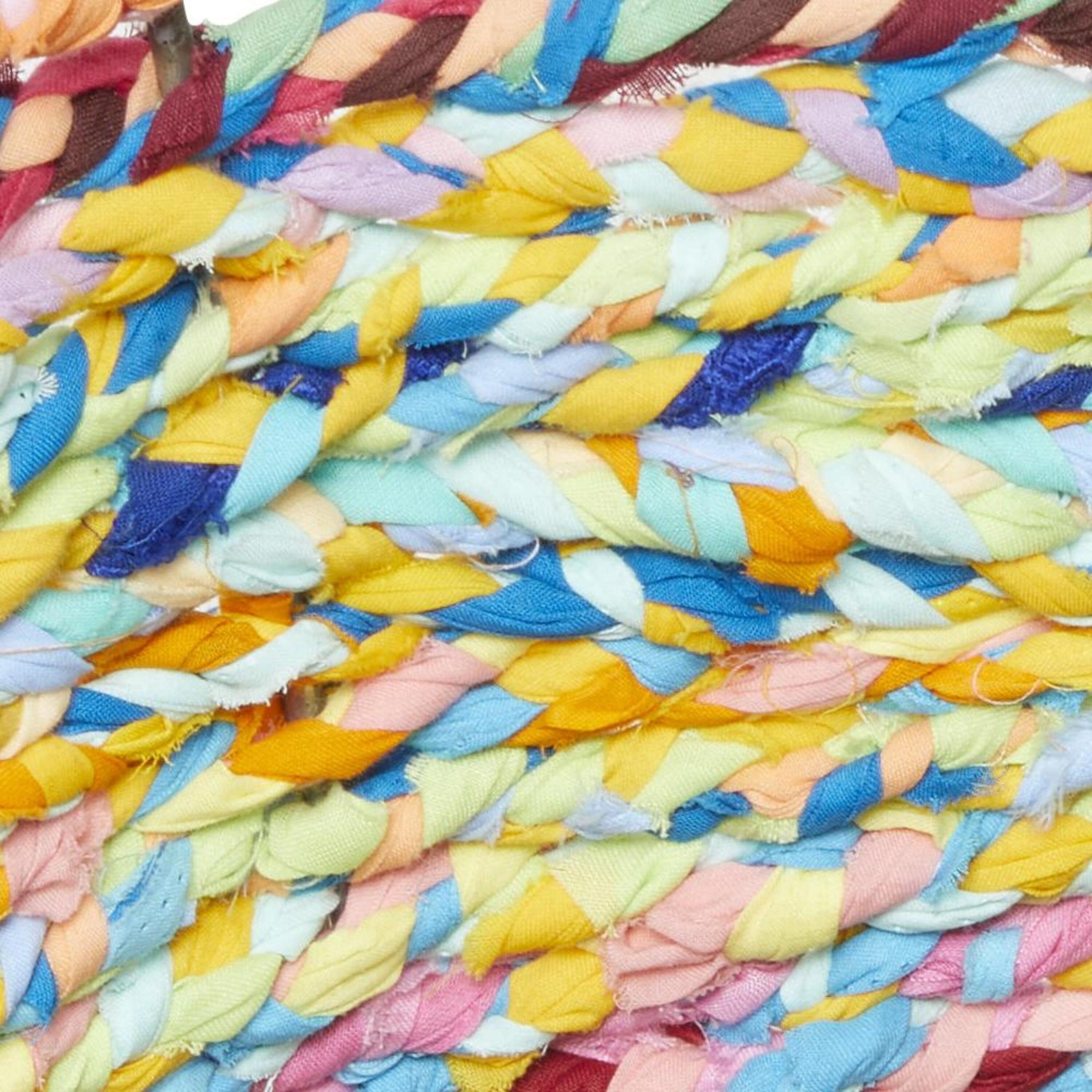 Cotton Handmade Storage Basket with Handles