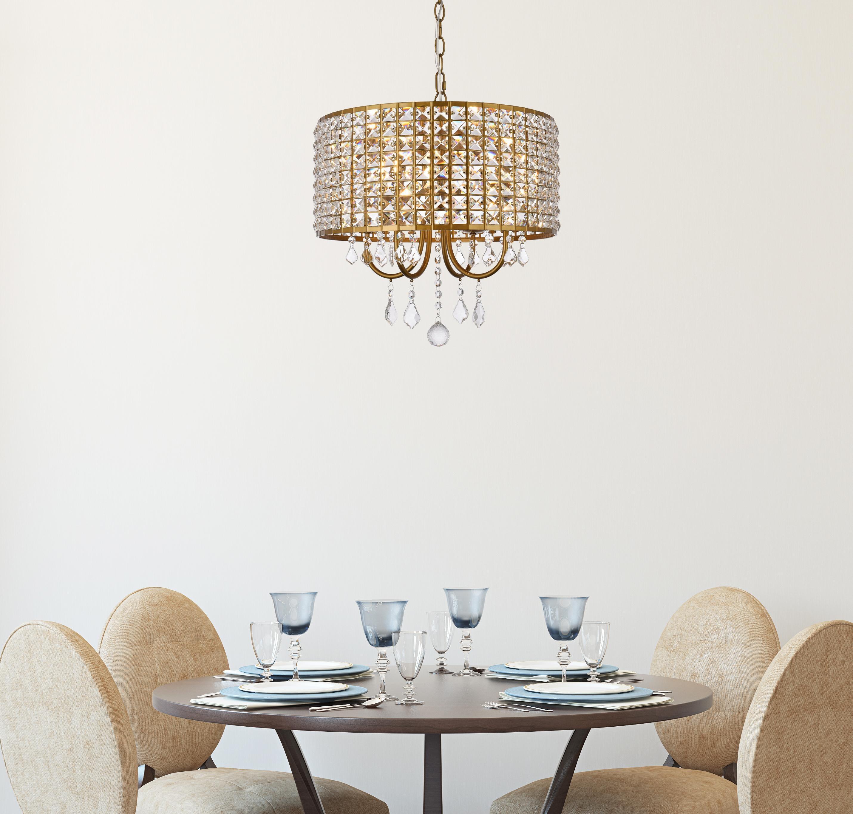 Elegant Lighting Elise 17 inch pendant in brass
