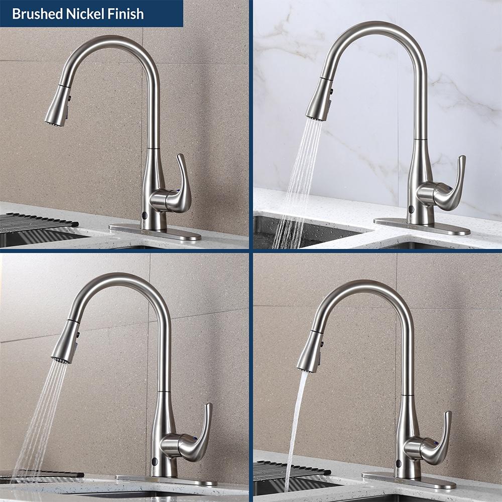 Classic Series Single-Handle Standard Kitchen Faucet in Brushed Nickel