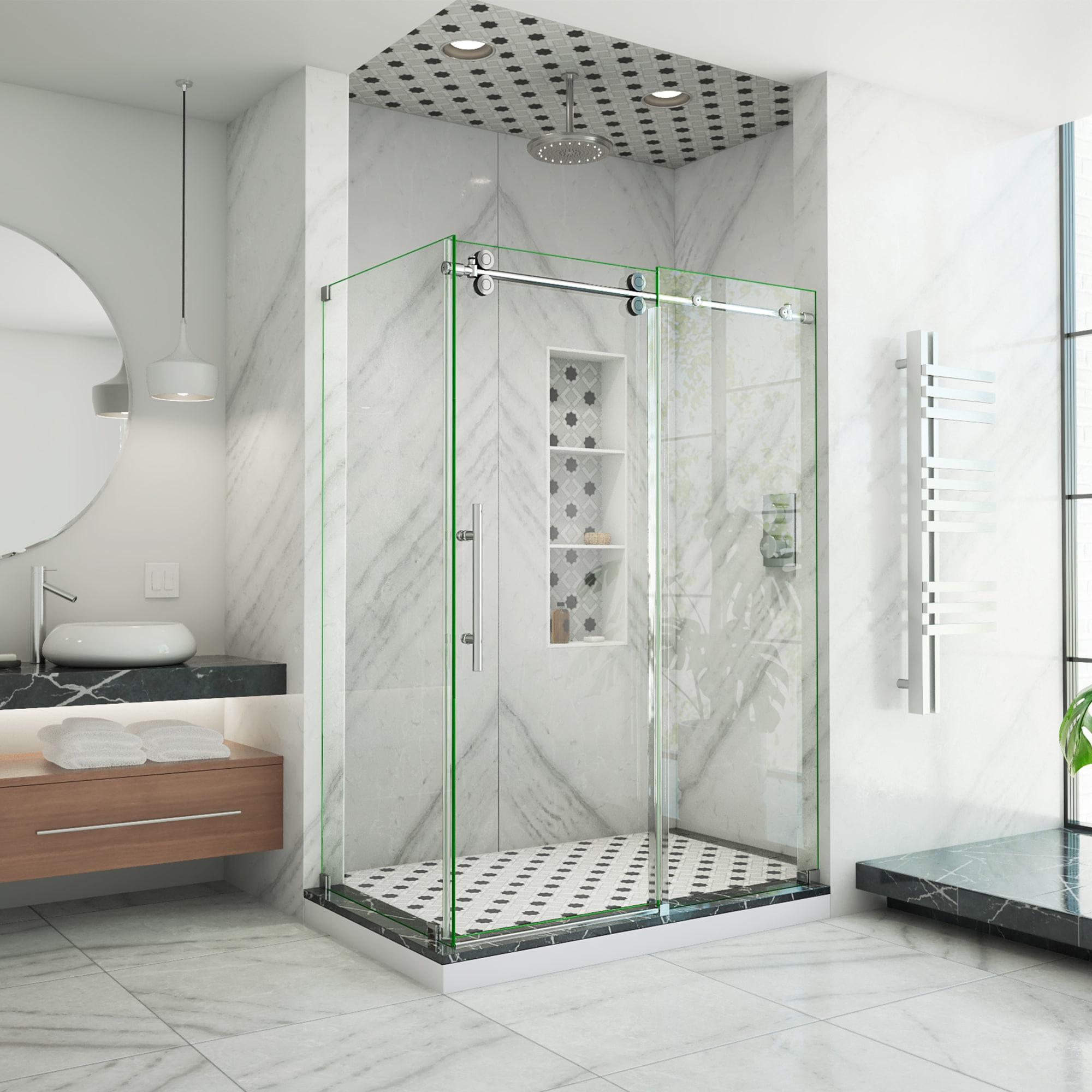 DreamLine Enigma-XO 34 1/2 in. D x 50-54 in. W x 76 in. H Frameless Shower Enclosure