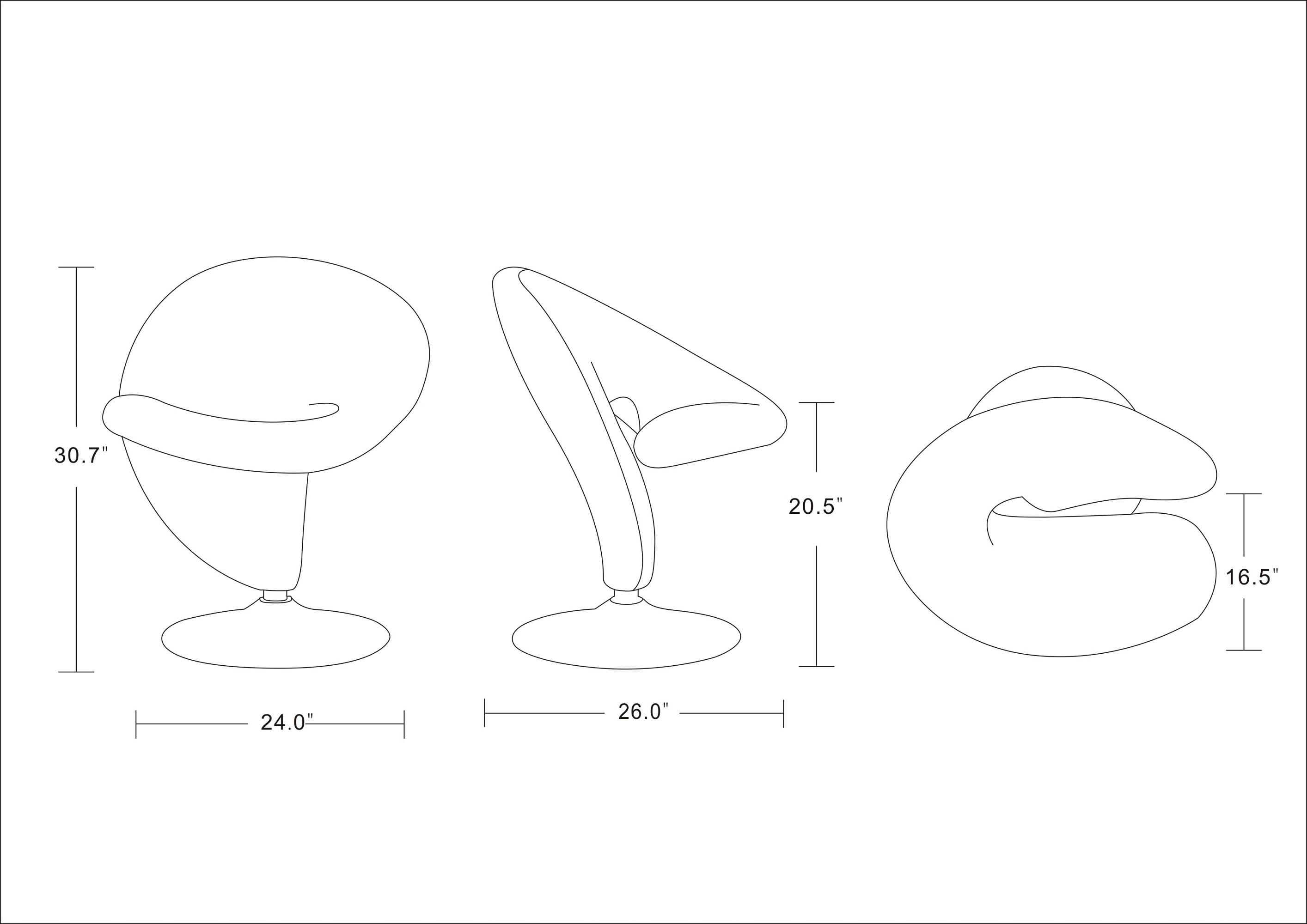 Curl Upholstered Swivel Accent Chair