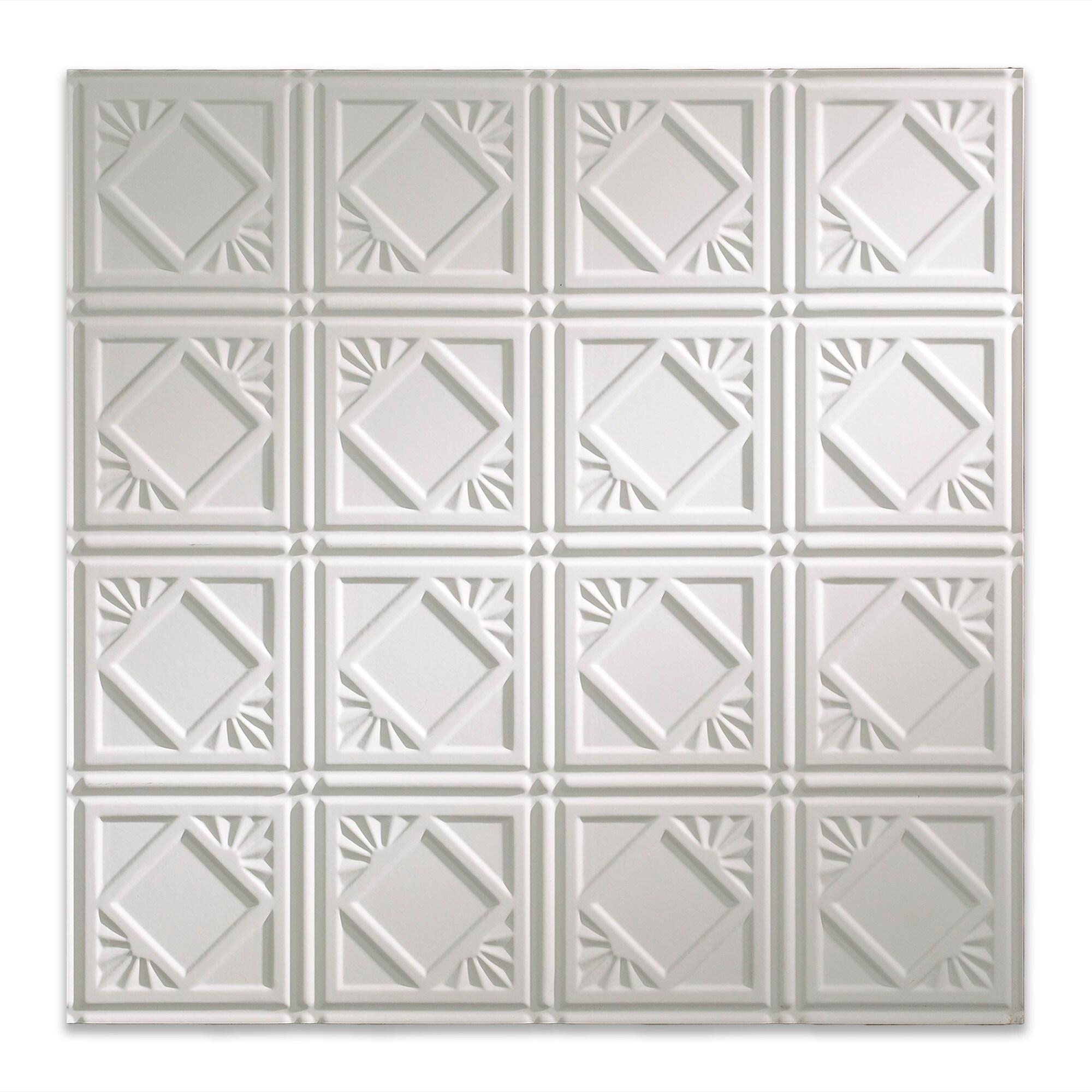 Traditional 24'' L x 24'' W Textured Vinyl Drop-In Ceiling Tile