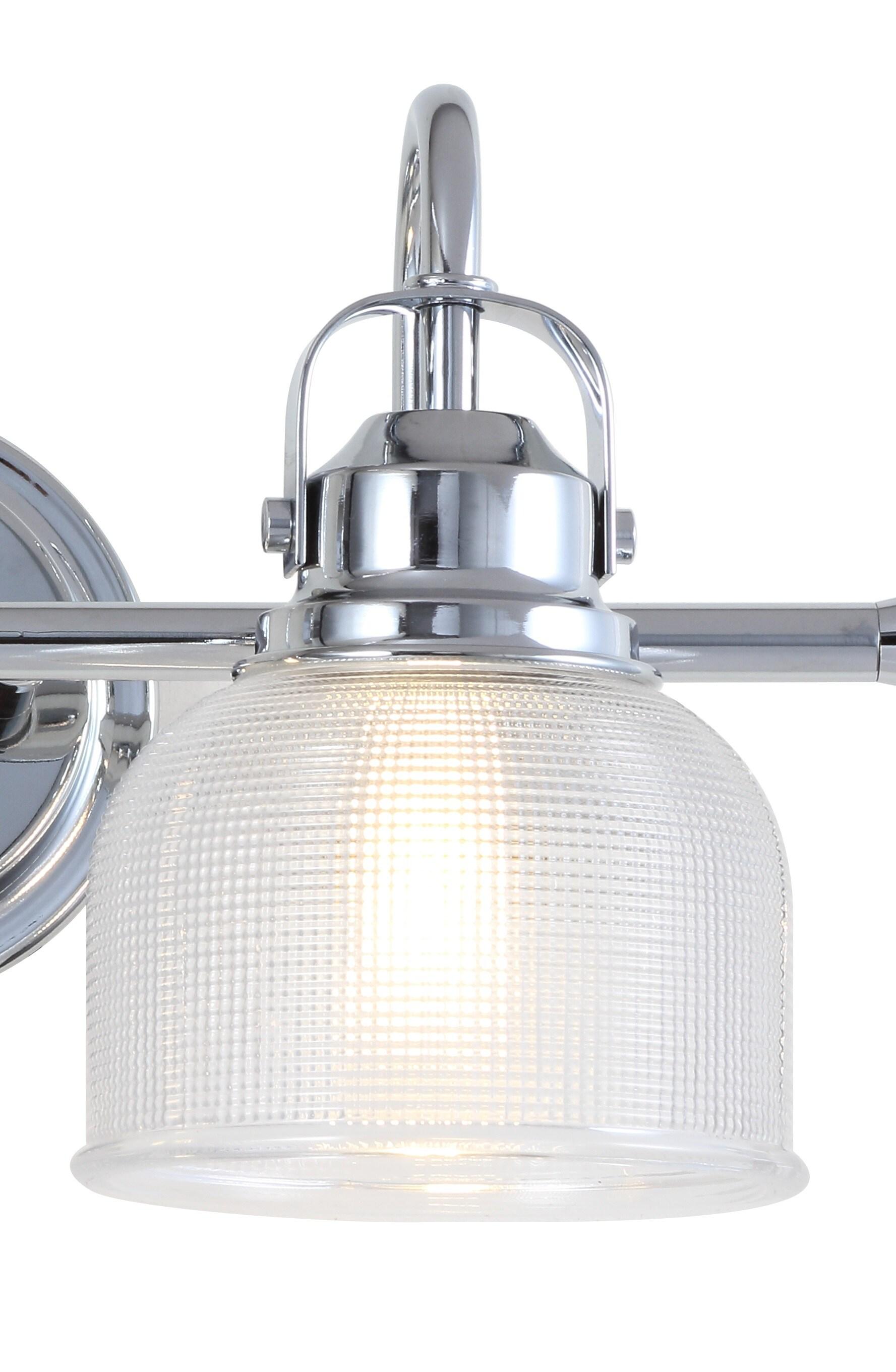 17.25" Metal/Glass Vanity Wall Light, ETL Listed, Bright Bathroom Fixture - JONATHAN Y