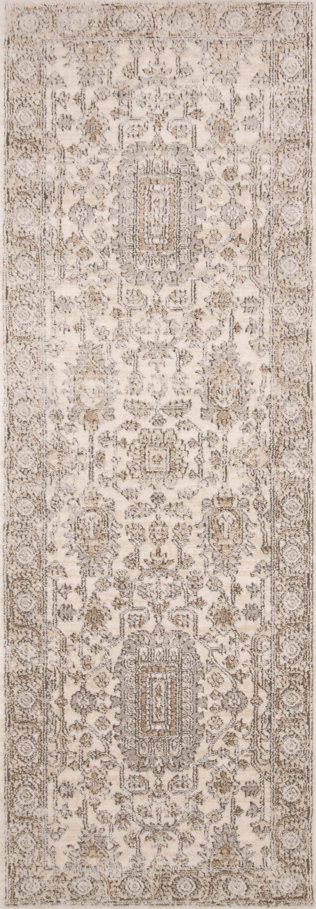 Loloi Teagan Ivory / Sand 2'-8" x 7'-6" Runner Rug